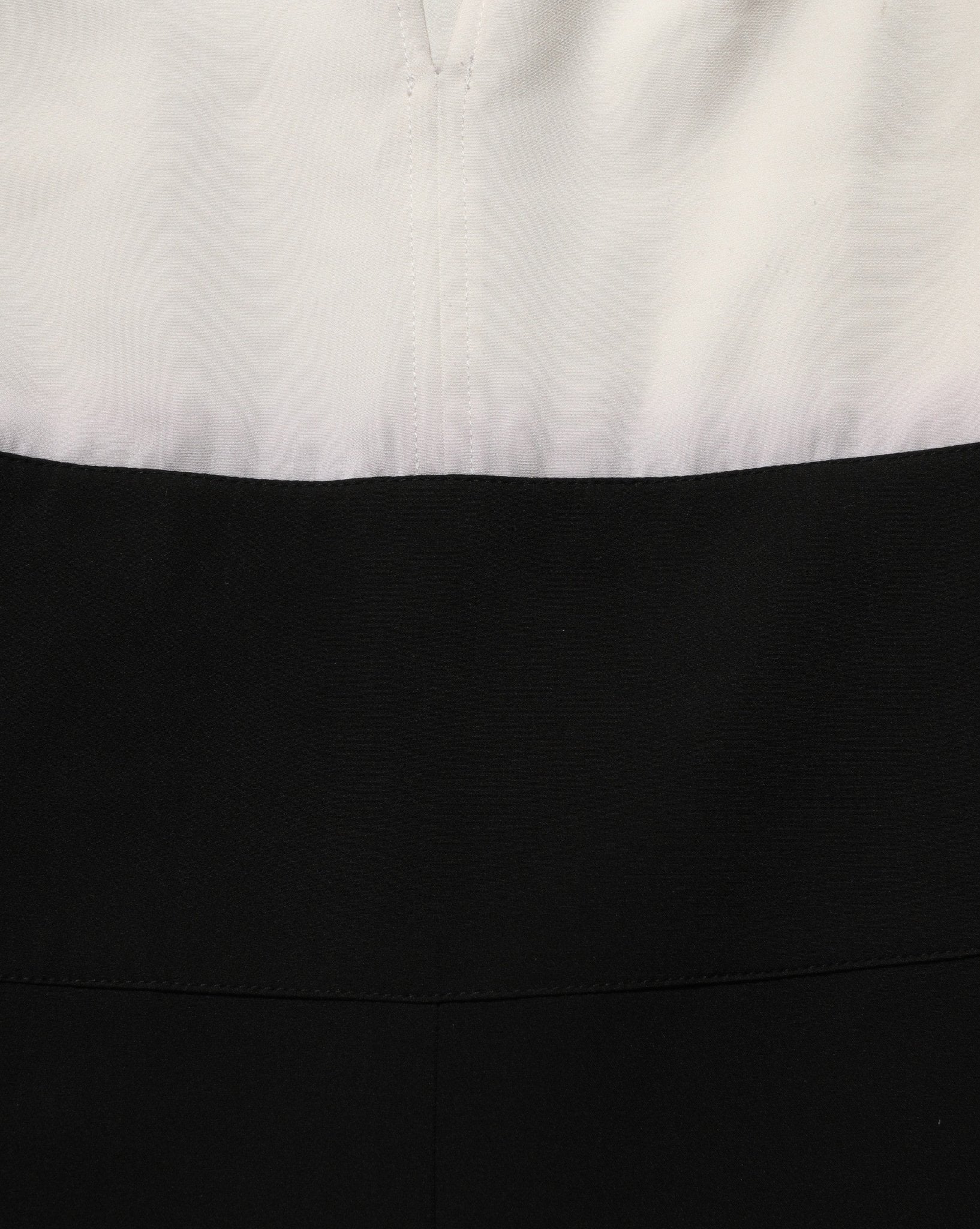 Atos Lombardini White Black Plunging Neck Sleeveless Bodysuit Dress - RIMODA