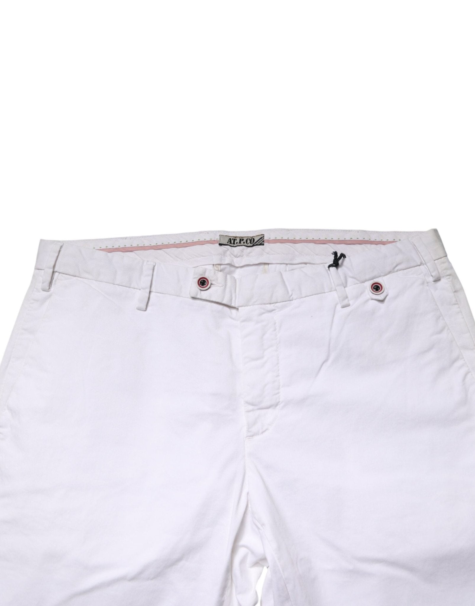 AT.P.CO White Cotton Skinny Fit Mid Waist Denim Trouser Jeans - RIMODA