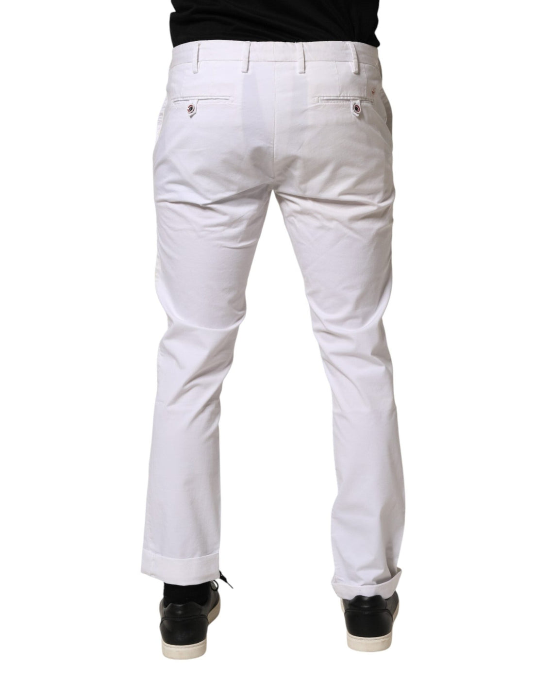 AT.P.CO White Cotton Skinny Fit Mid Waist Denim Trouser Jeans - RIMODA