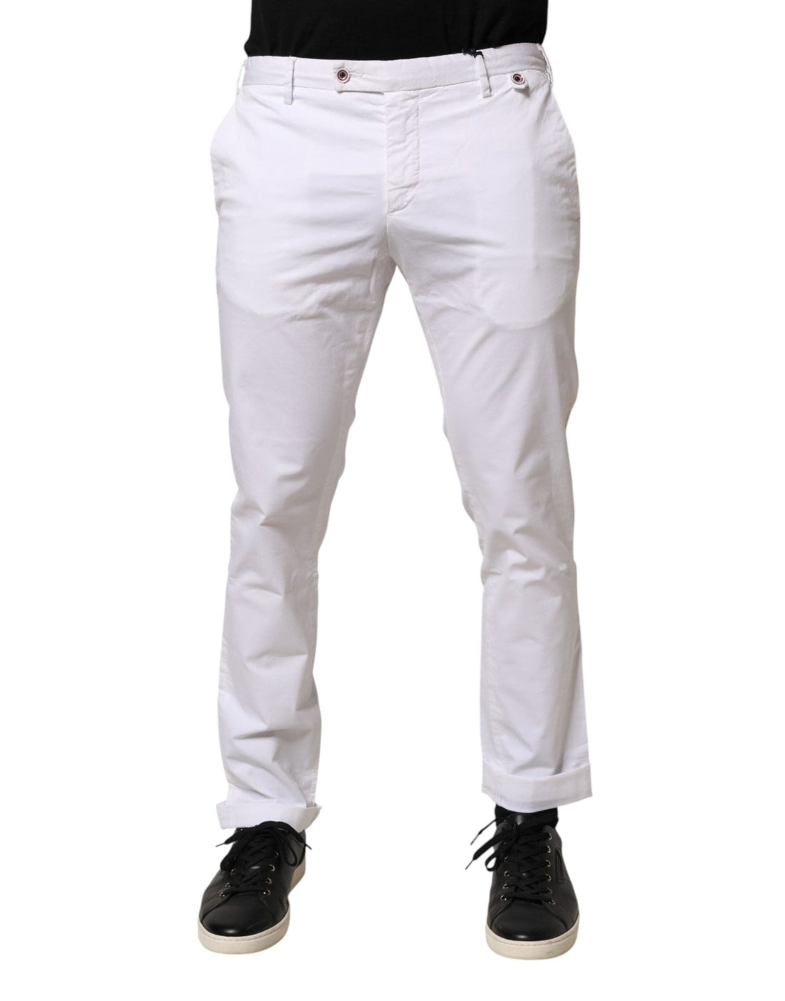 AT.P.CO White Cotton Skinny Fit Mid Waist Denim Trouser Jeans - RIMODA