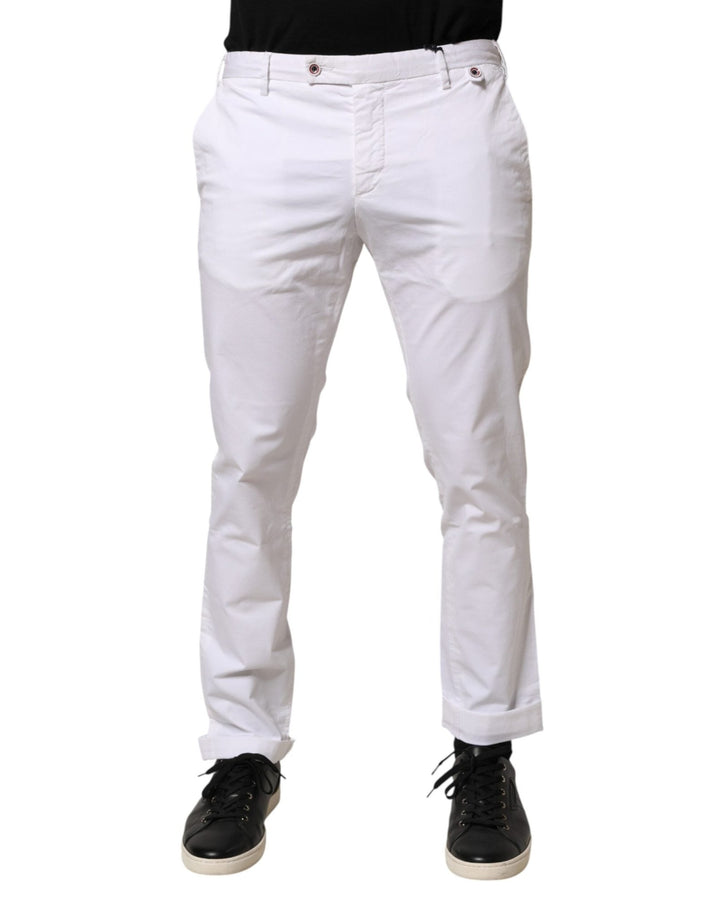 AT.P.CO White Cotton Skinny Fit Mid Waist Denim Trouser Jeans - RIMODA