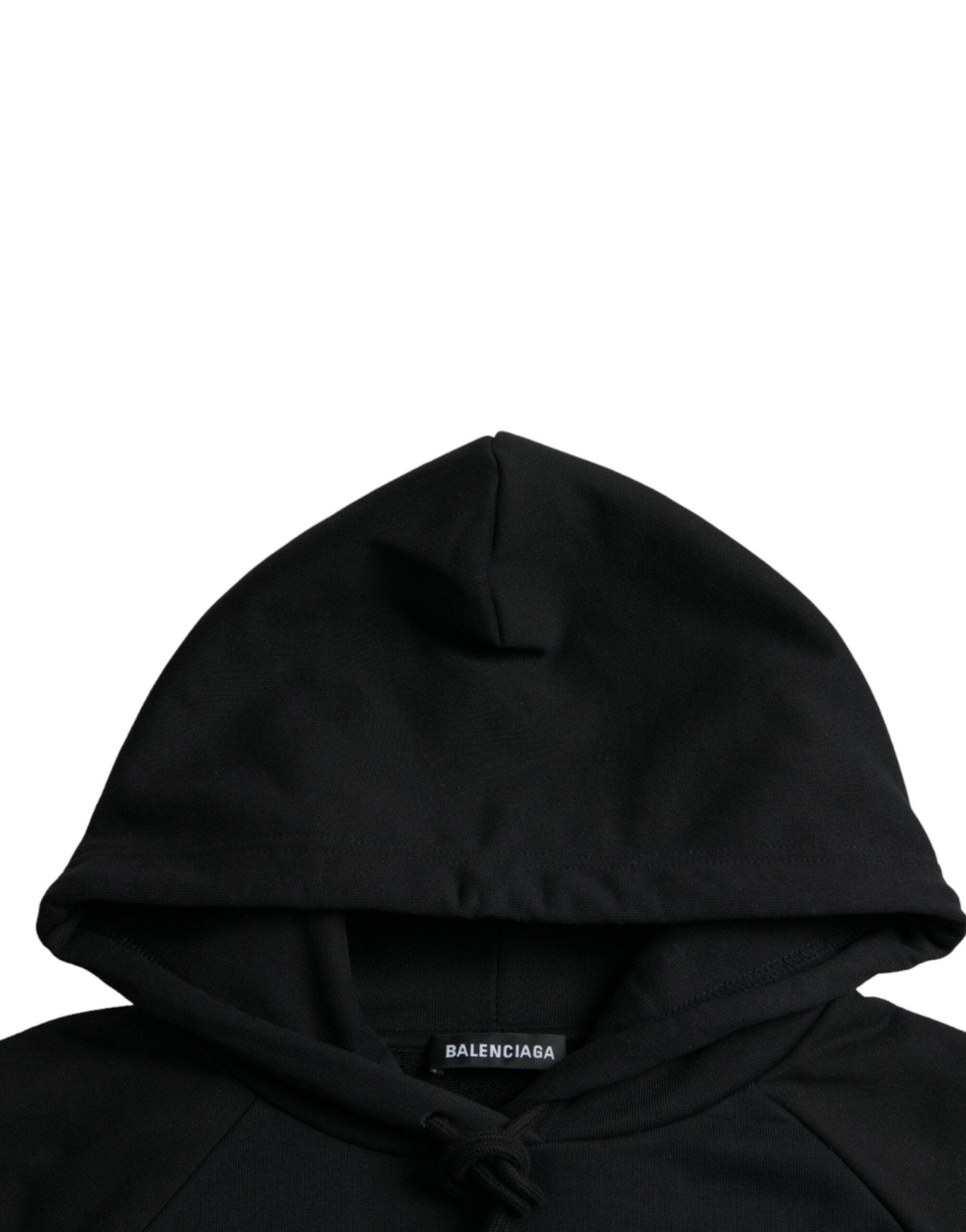 Balenciaga Black Cotton Logo Hooded Pullover Sweatshirt Sweater - RIMODA