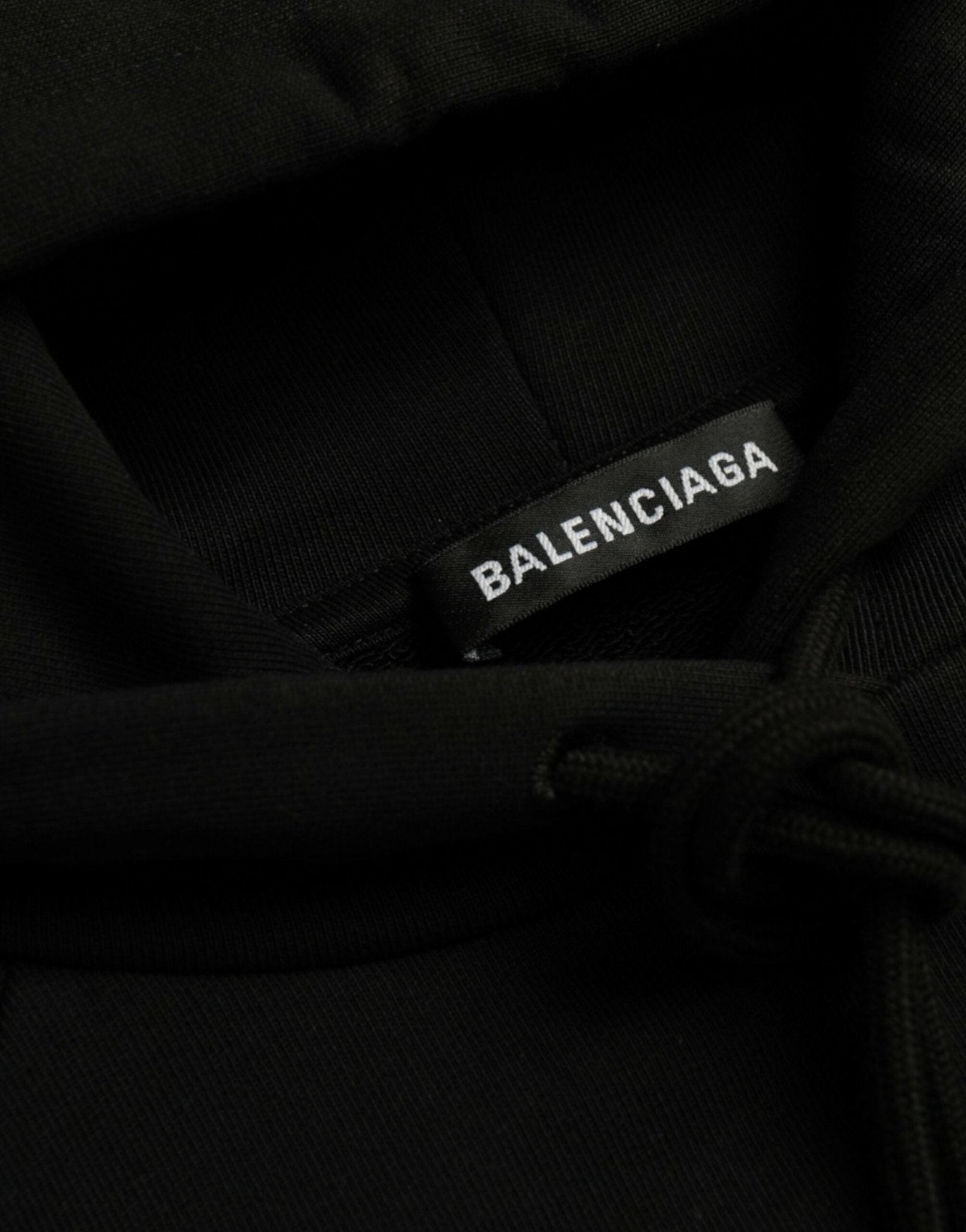 Balenciaga Black Cotton Logo Hooded Pullover Sweatshirt Sweater - RIMODA