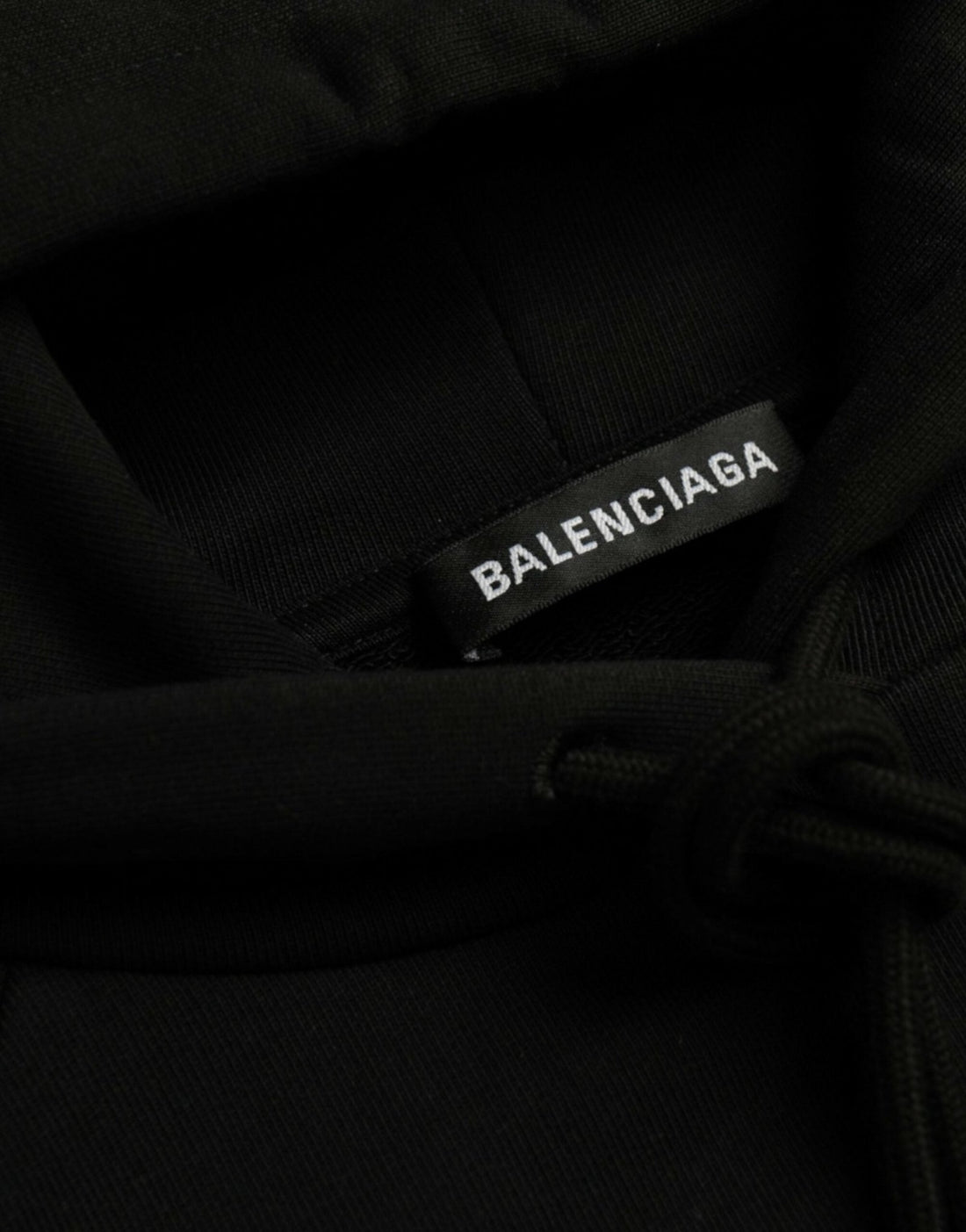 Balenciaga Black Cotton Logo Hooded Pullover Sweatshirt Sweater - RIMODA
