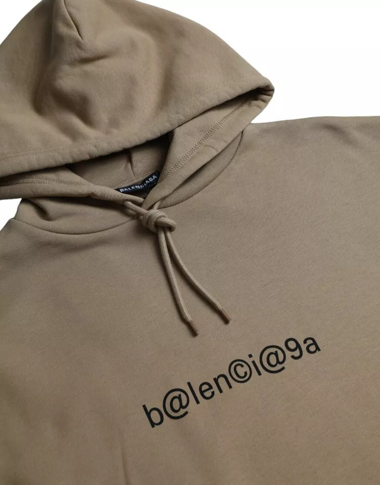 Balenciaga Brown Cotton Symbolic Molleton Bouclette Hooded Sweater - RIMODA