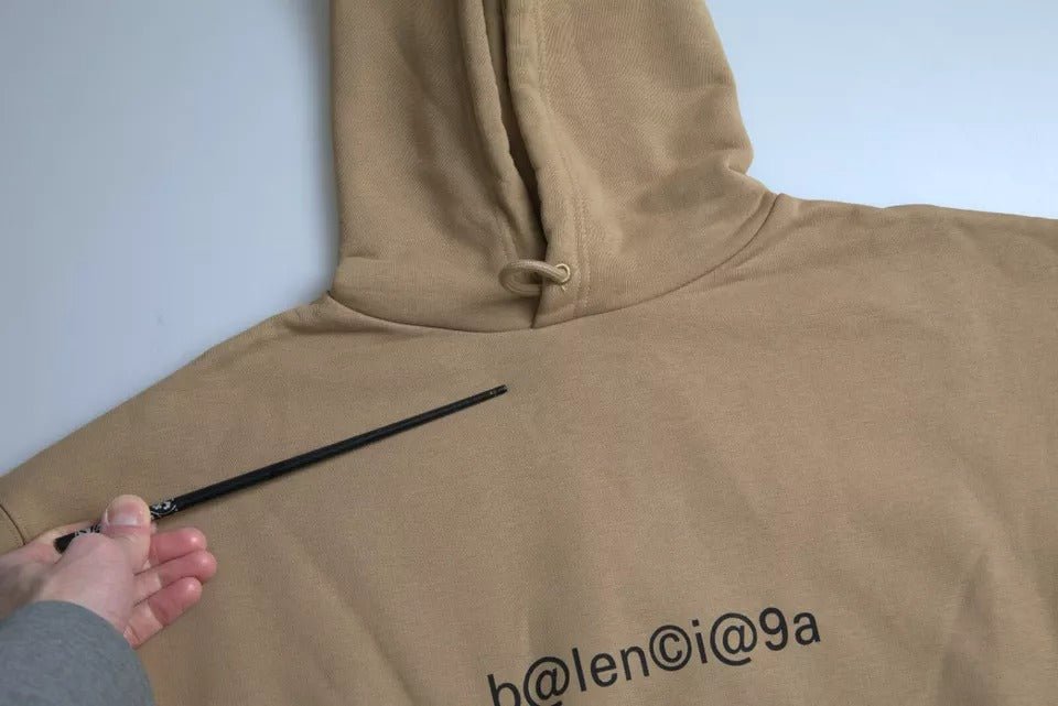 Balenciaga Brown Cotton Symbolic Molleton Bouclette Hooded Sweater - RIMODA