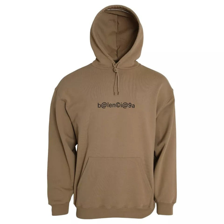 Balenciaga Brown Cotton Symbolic Molleton Bouclette Hooded Sweater - RIMODA