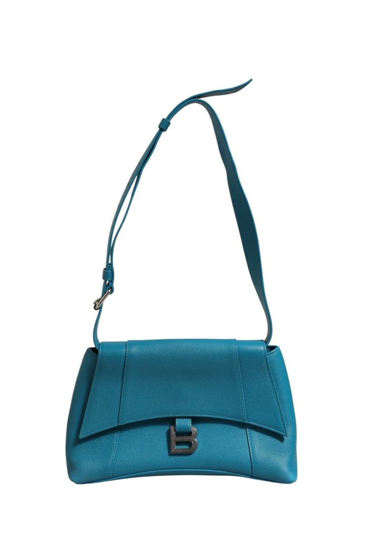 Balenciaga Calfskin S Downtown Blue Shoulder Bag - RIMODA