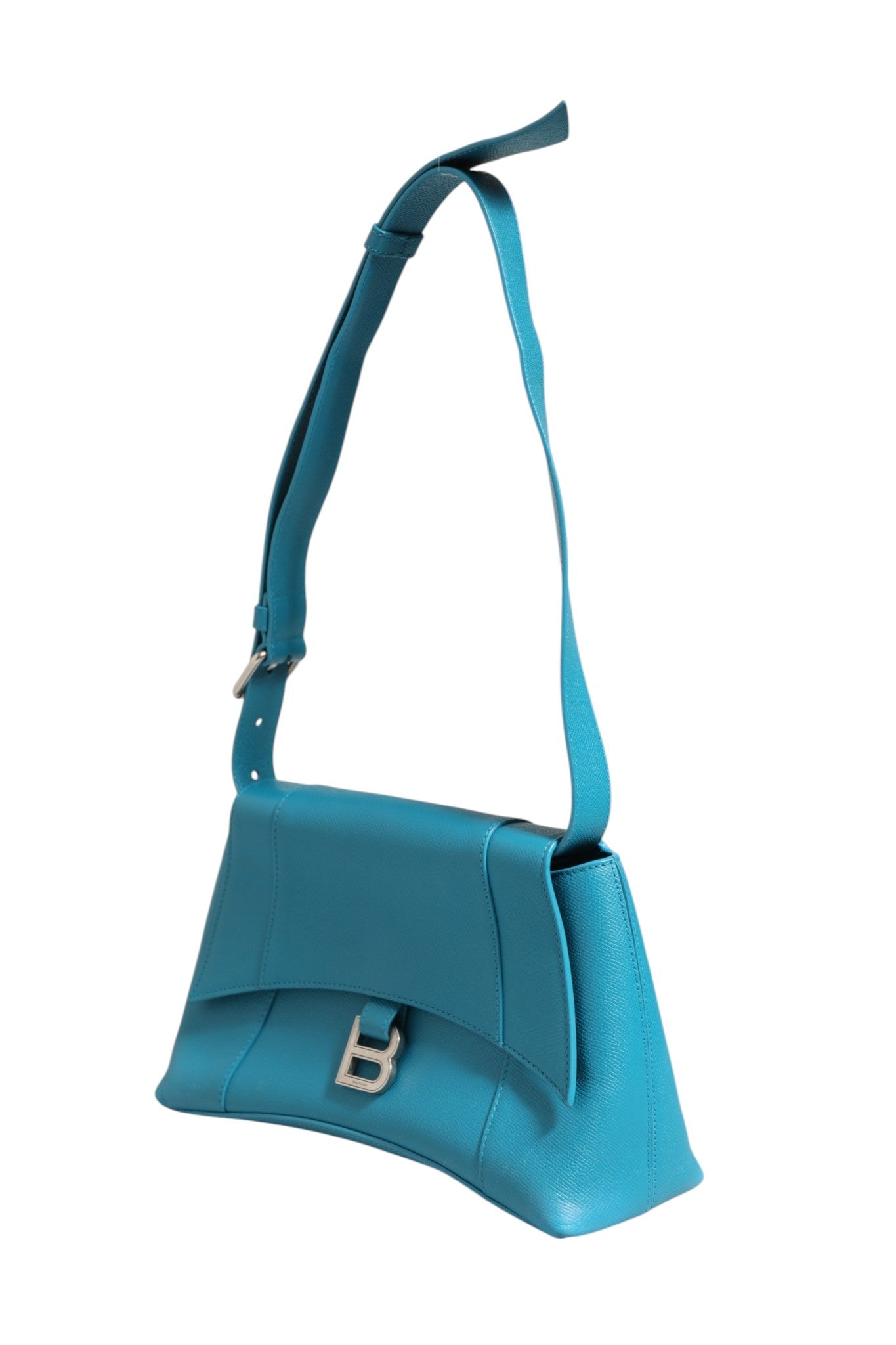 Balenciaga Calfskin S Downtown Blue Shoulder Bag - RIMODA