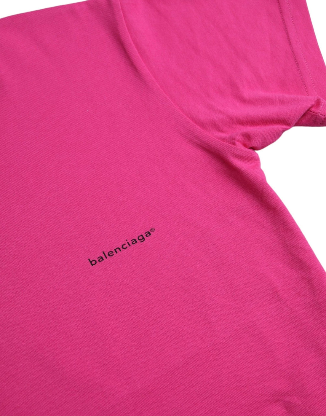 Balenciaga Pink Cotton Crew Neck Short Sleeves Tee T-shirt - RIMODA