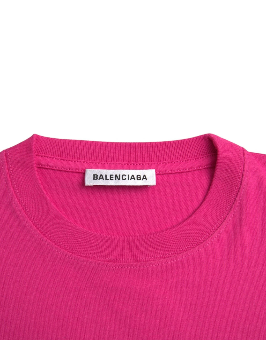 Balenciaga Pink Cotton Crew Neck Short Sleeves Tee Top T-shirt - RIMODA