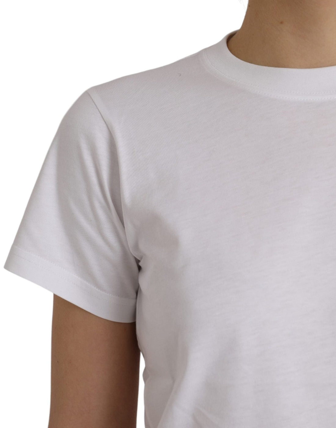 Balenciaga White Cotton Crew Neck Short Sleeves T-shirt - RIMODA