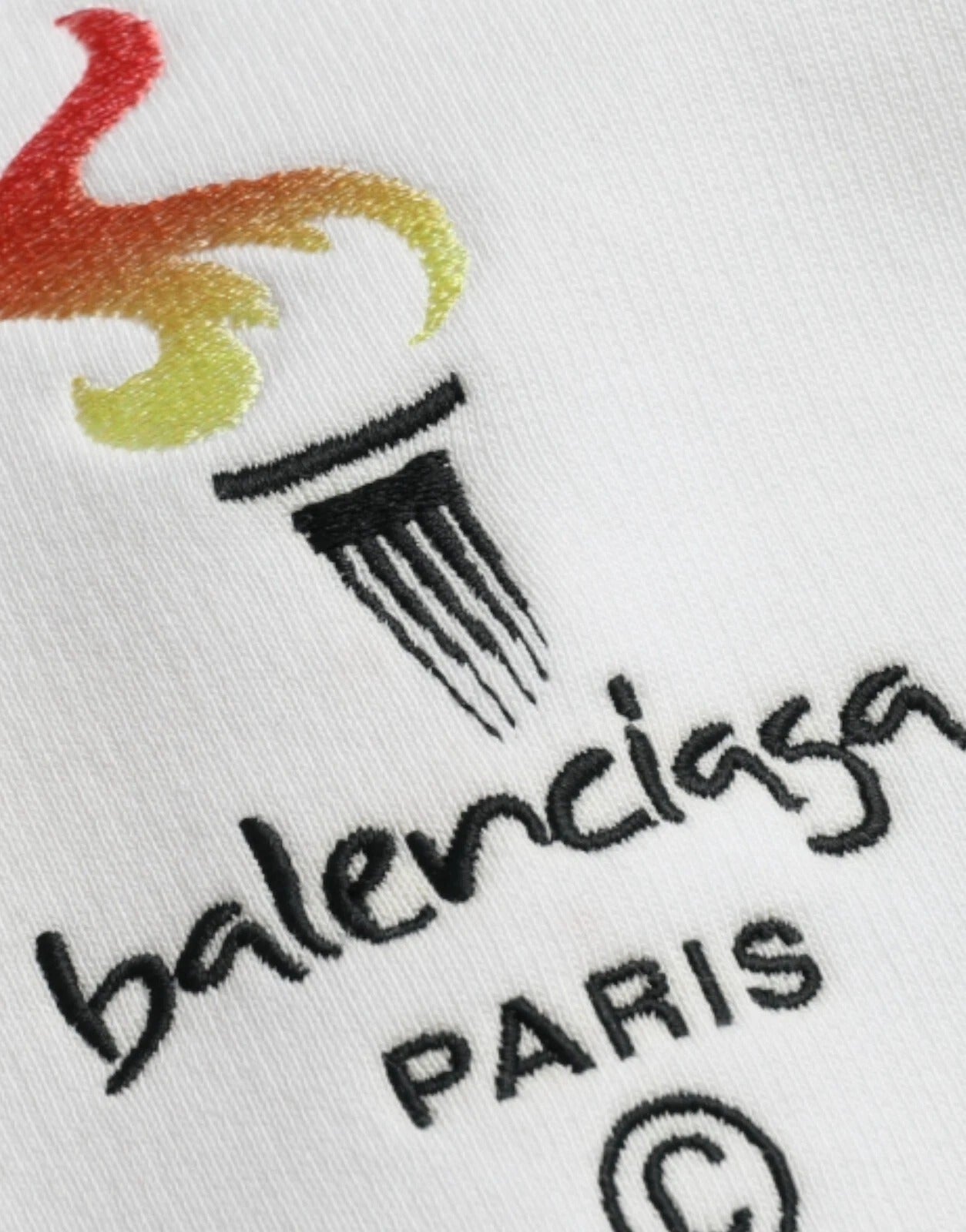 Balenciaga White Cotton Hooded Pullover OVERSIZE Sweater - RIMODA