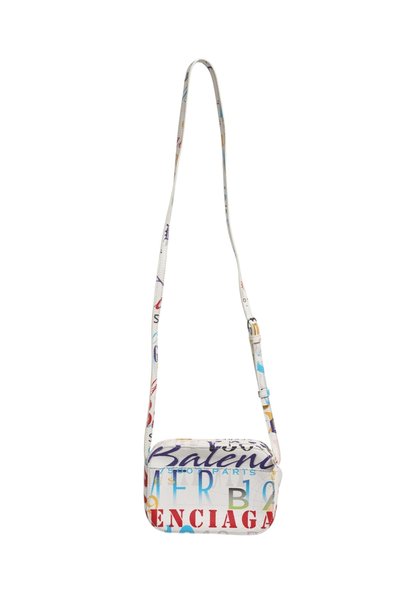 Balenciaga White Graffiti Print Leather Mini City Handbag - RIMODA
