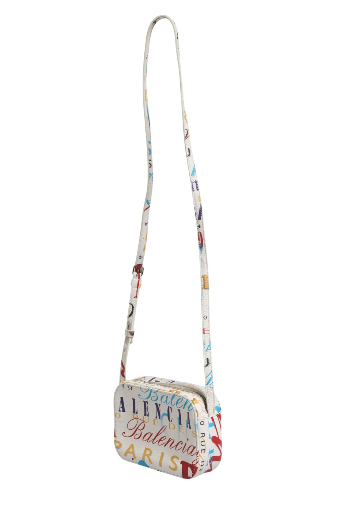 Balenciaga White Graffiti Print Leather Mini City Handbag - RIMODA