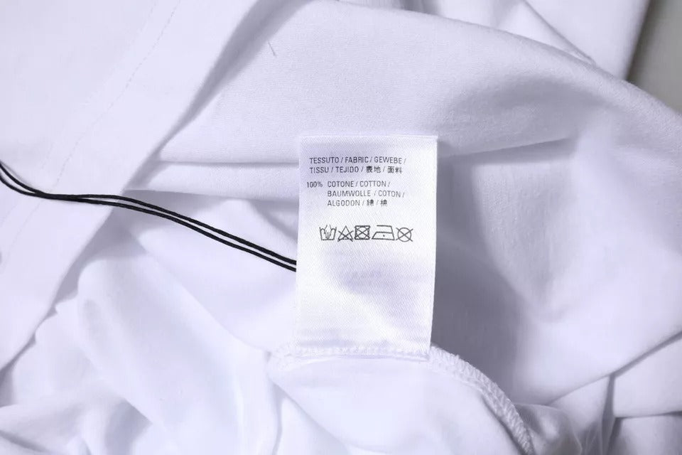Balenciaga White Logo Cotton Jersey Crew Neck Short Sleeves T-shirt - RIMODA