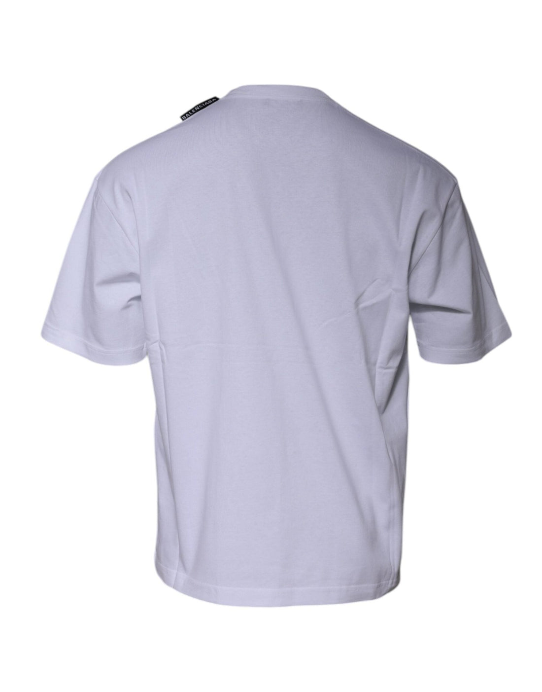 Balenciaga White Logo Cotton Jersey Crew Neck Short Sleeves T-shirt - RIMODA