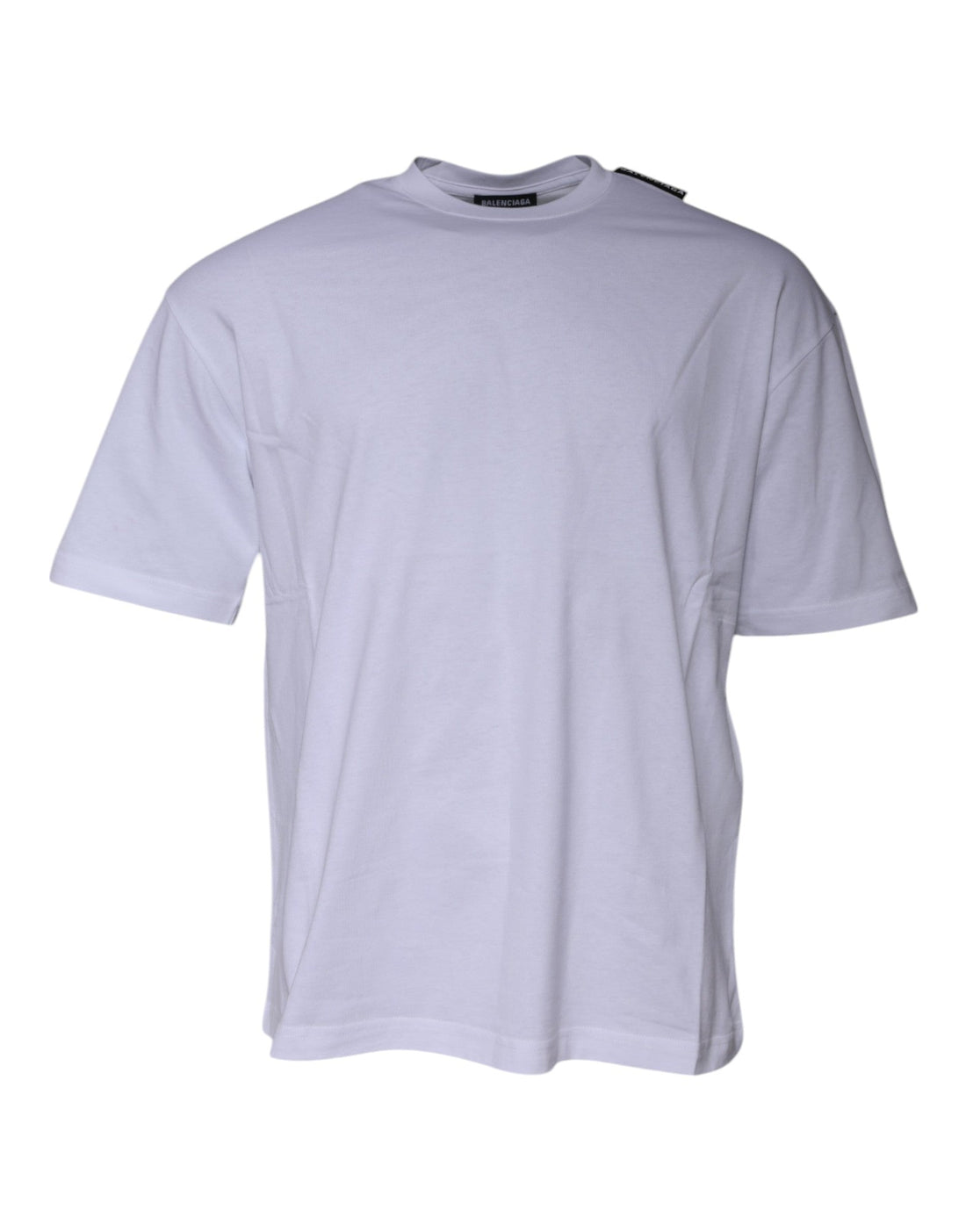 Balenciaga White Logo Cotton Jersey Crew Neck Short Sleeves T-shirt - RIMODA