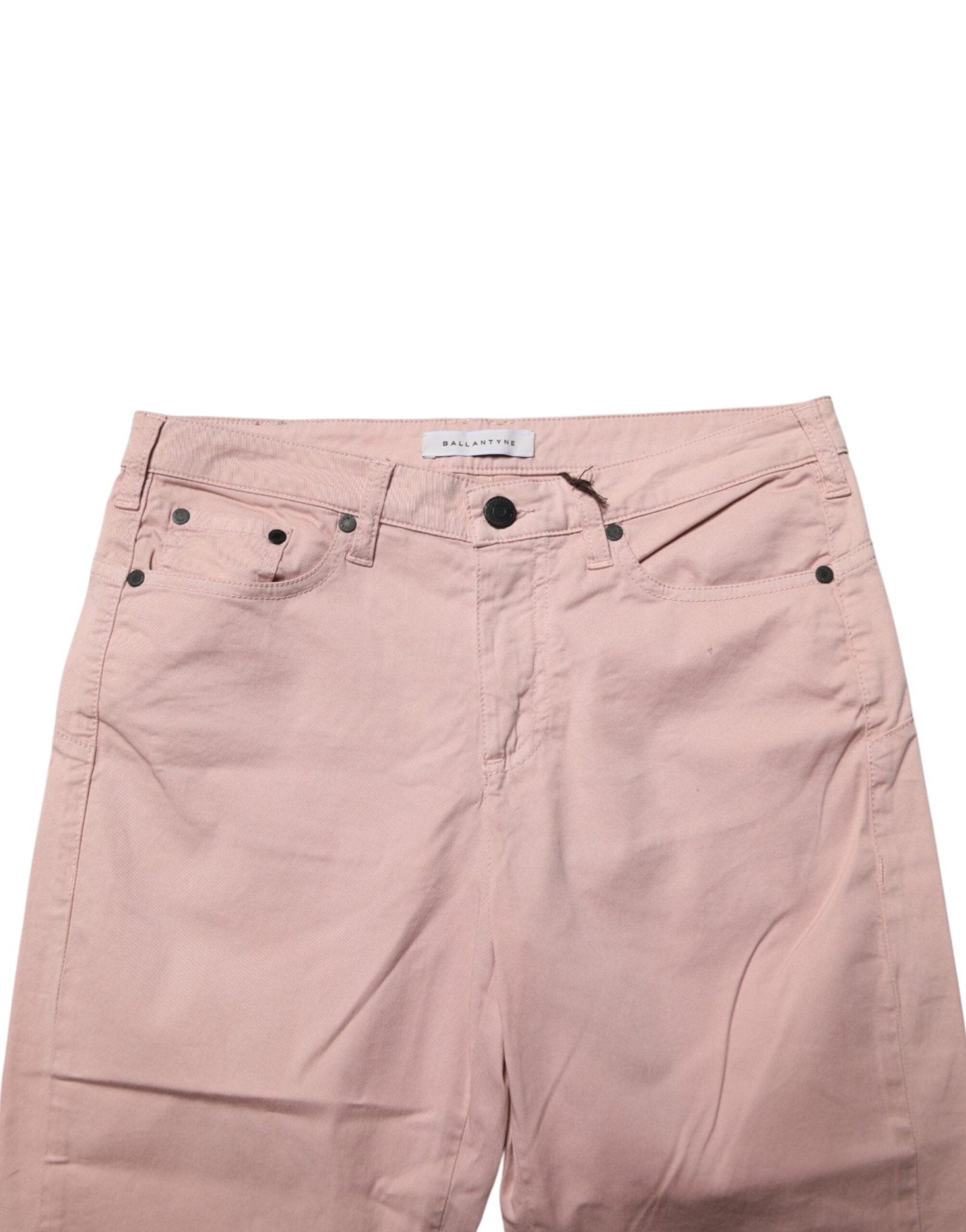 Ballantyne Light Pink Cotton Mid Waist Skinny Fit Denim Jeans - RIMODA