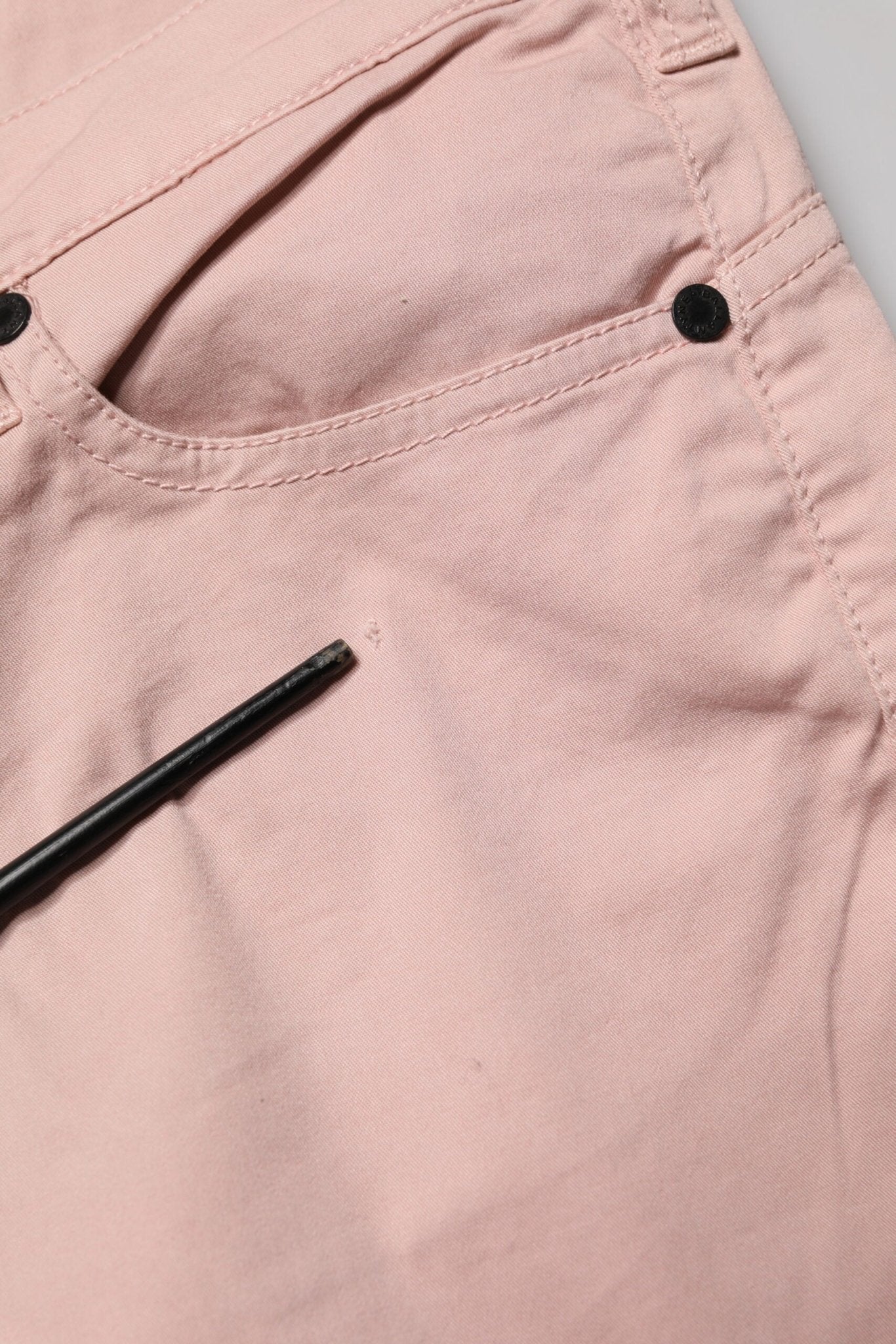 Ballantyne Light Pink Cotton Mid Waist Skinny Fit Denim Jeans - RIMODA