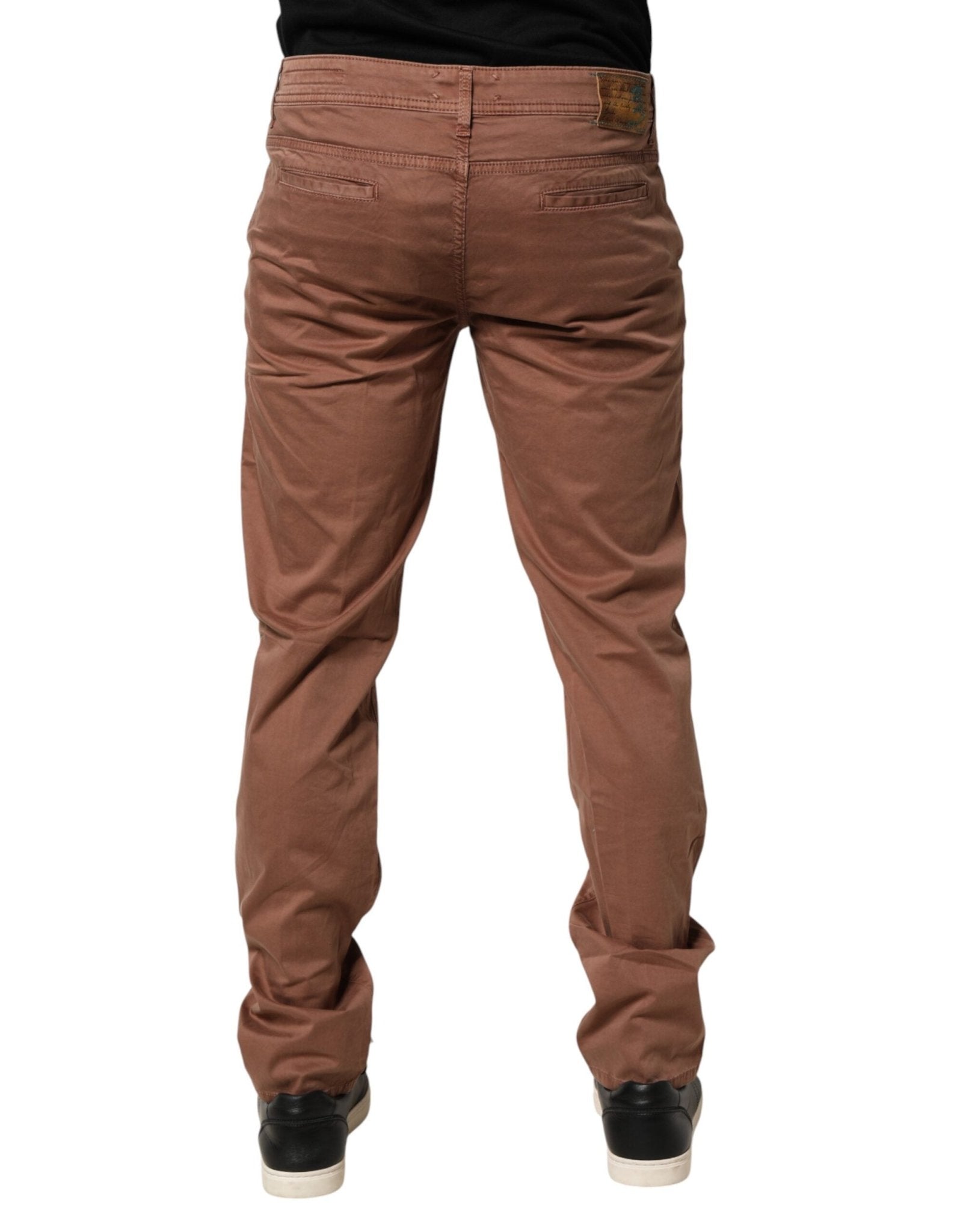 Barba Napoli Brown Mid Waist Skinny Fit Denim Men Trouser Jeans - RIMODA