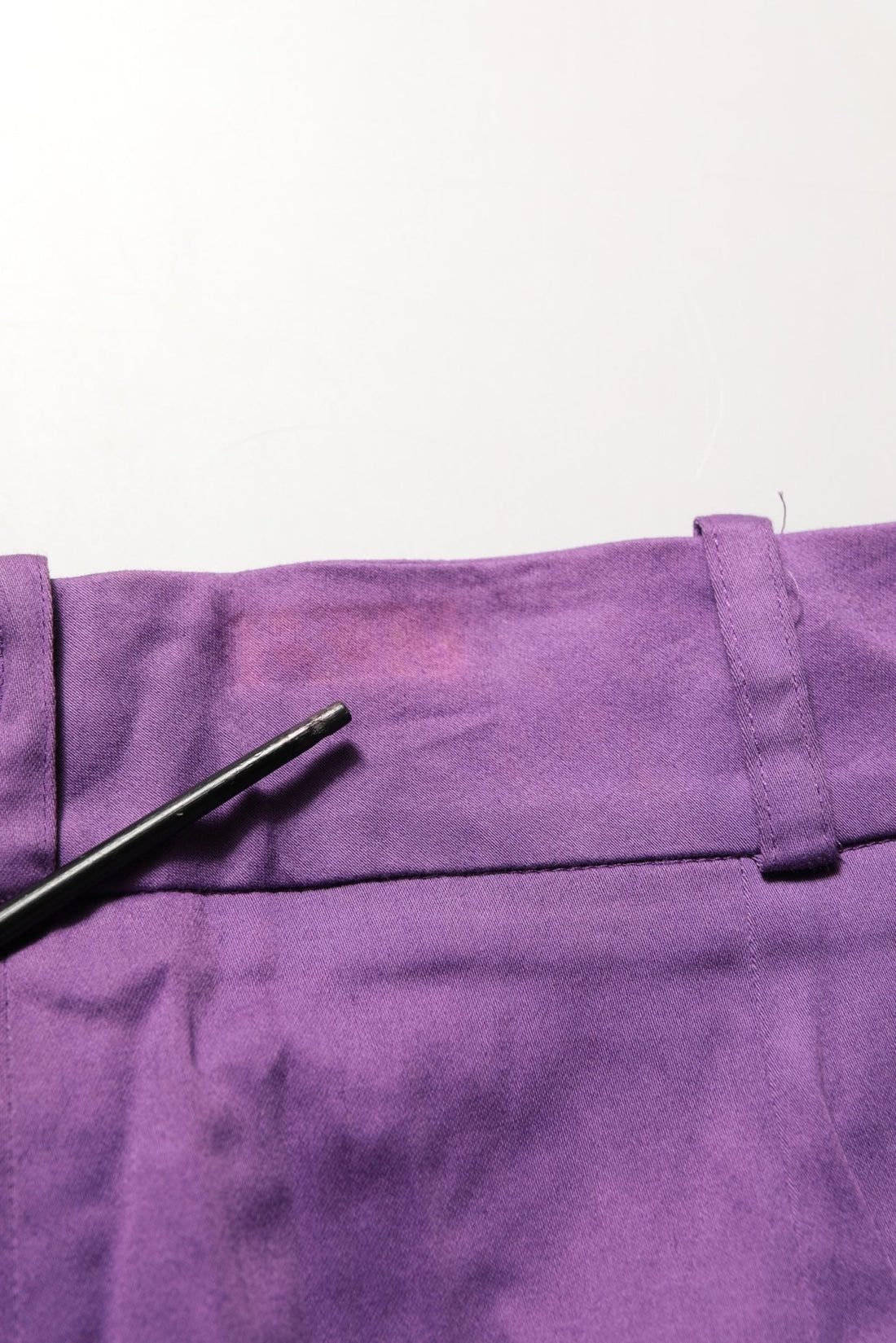 BENCIVENGA Violet Cotton Stretch High Waist Cropped Trouser Pants - RIMODA