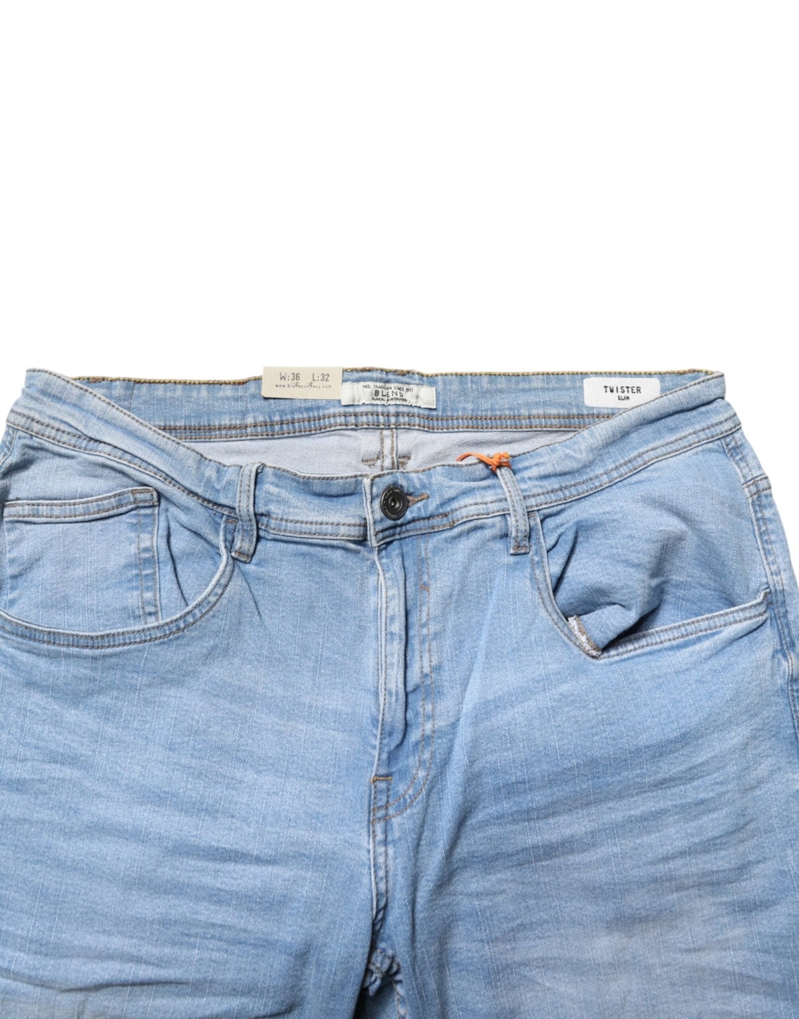 Blend Light Blue Twister Mid Waist Skinny Fit Men Denim Jeans - RIMODA