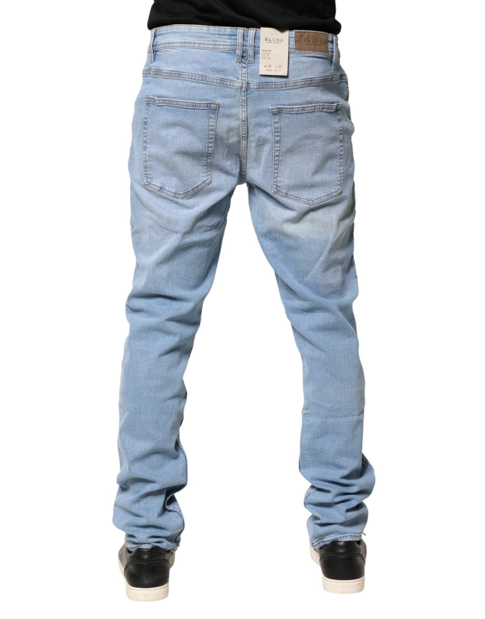 Blend Light Blue Twister Mid Waist Skinny Fit Men Denim Jeans - RIMODA