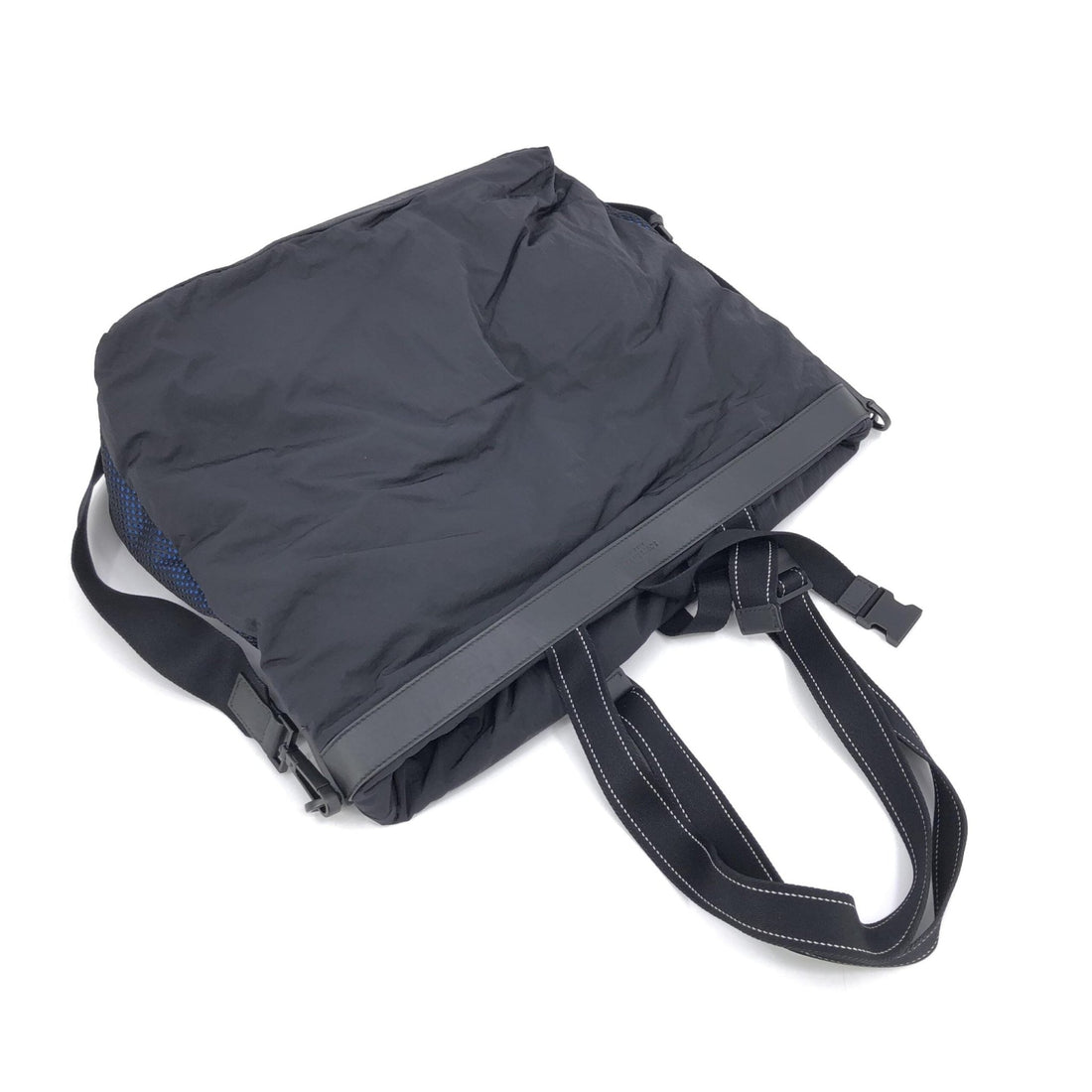 Bottega Veneta Black And Blue Nylon Convertible Tote - RIMODA