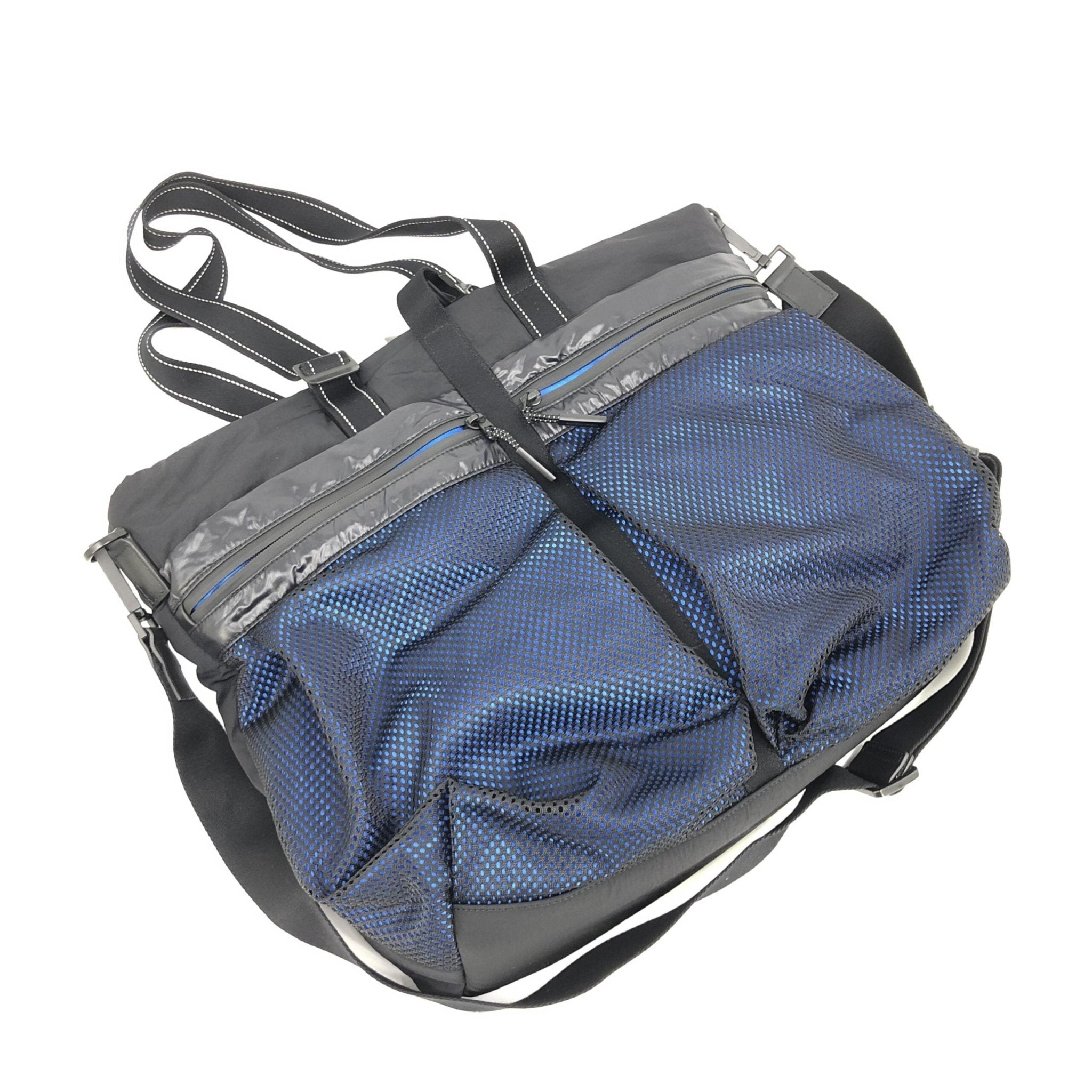 Bottega Veneta Black And Blue Nylon Convertible Tote - RIMODA