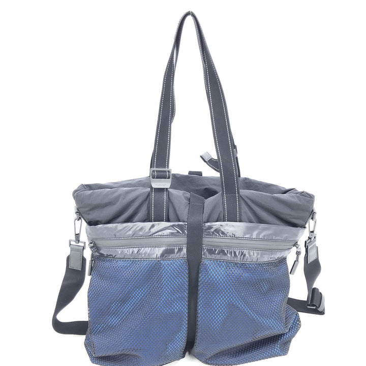 Bottega Veneta Black And Blue Nylon Convertible Tote - RIMODA