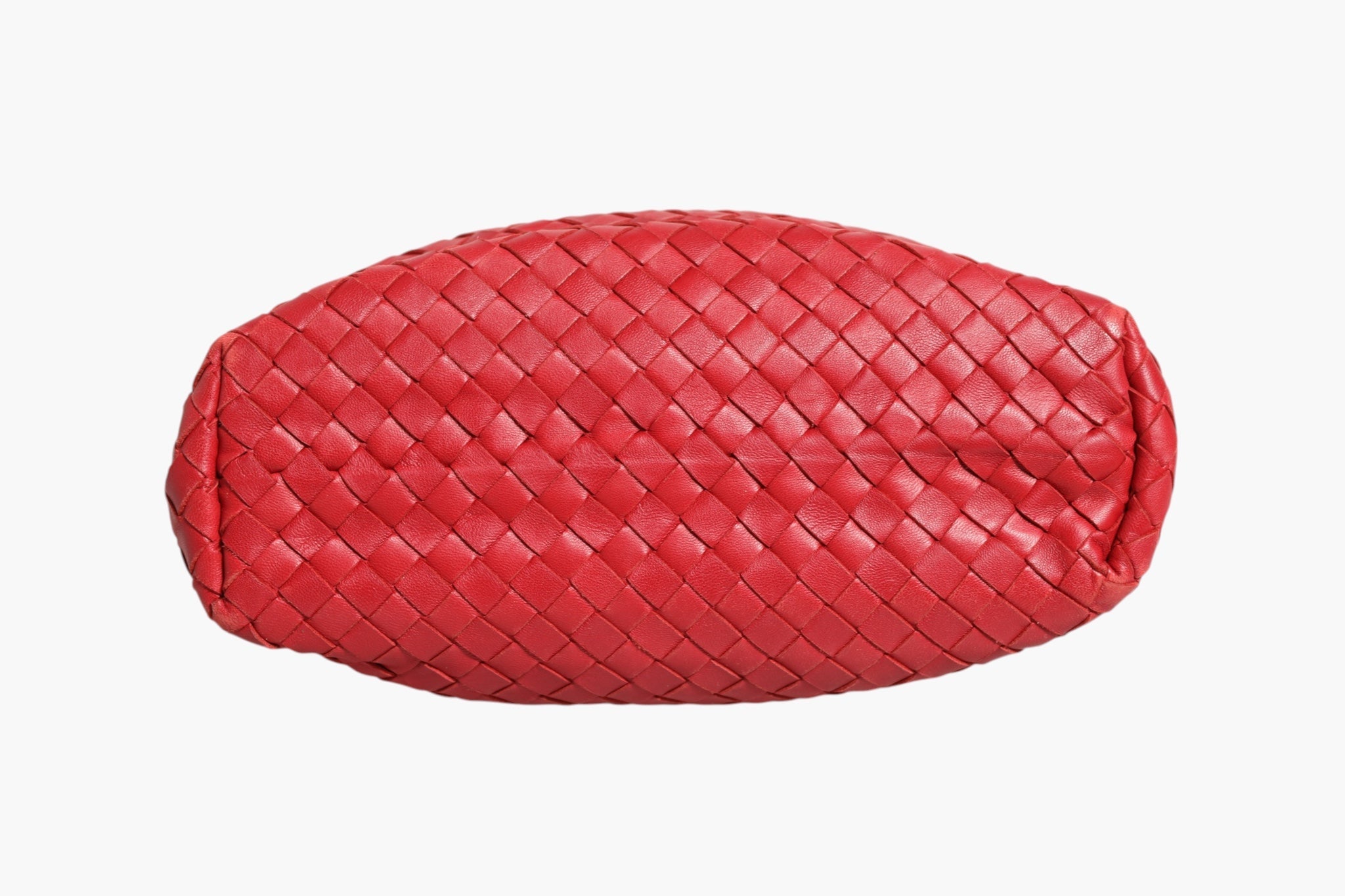 Bottega Veneta Red Intrecciato Leather Tote Bag - RIMODA