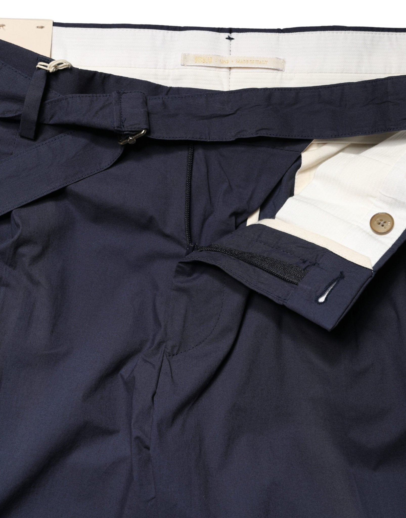 Briglia 1949 DarkBlue Wool Straight Formal Dress Trouser Pants - RIMODA