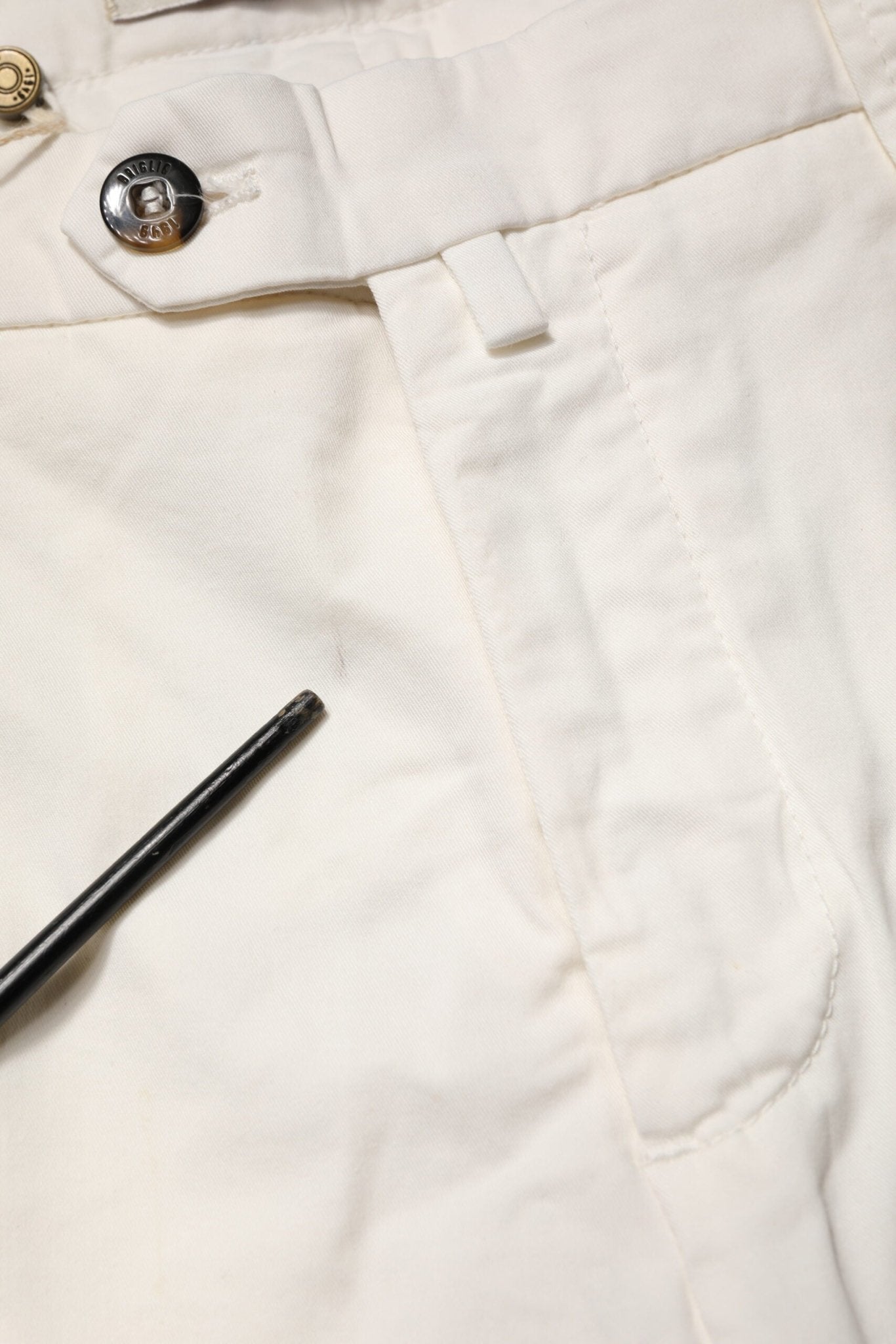 Briglia 1949 White Cotton Straight Fit Chino Trouser Pants - RIMODA