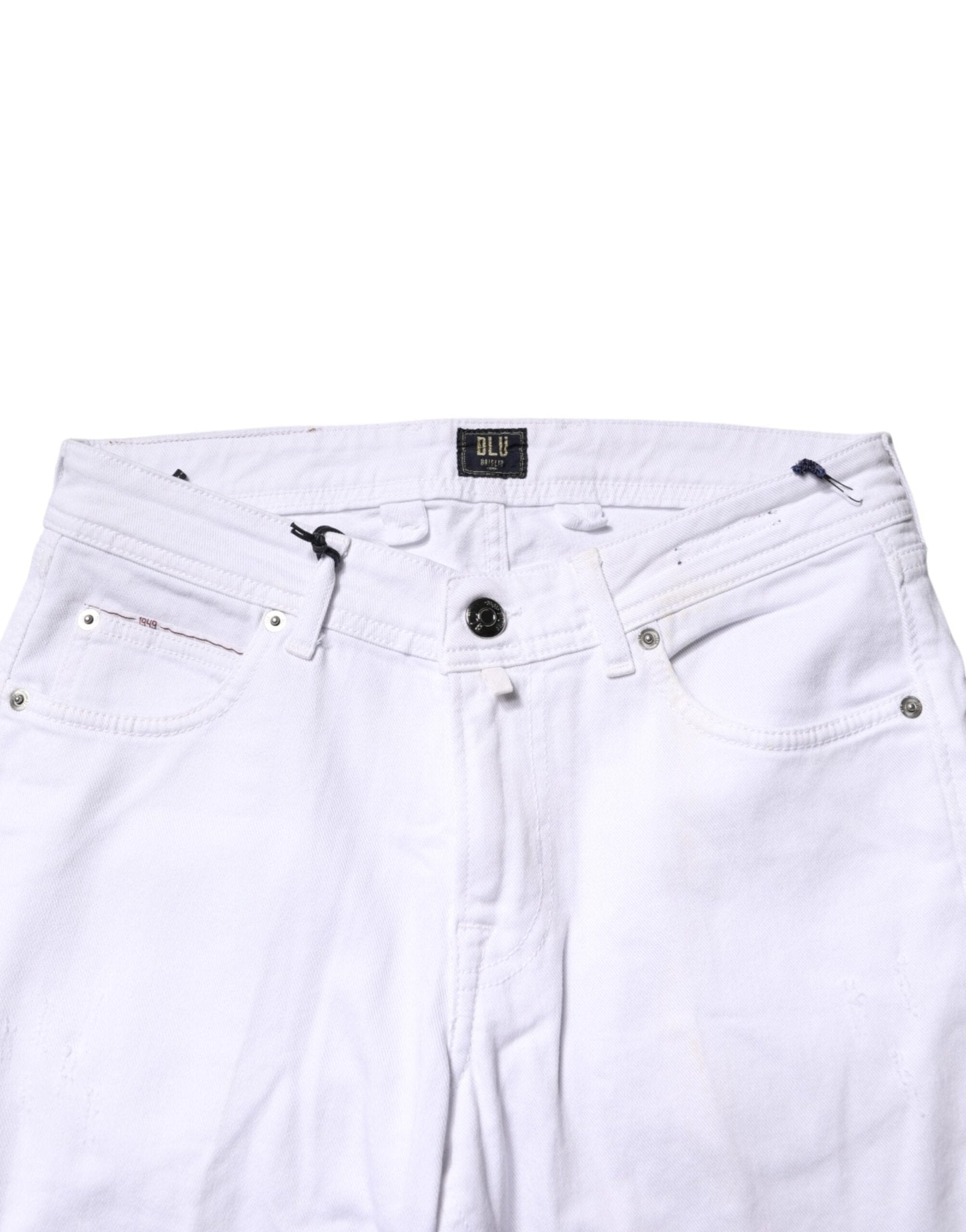 Briglia 1949 White Cotton Straight Fit Men Denim Trouser Jeans - RIMODA