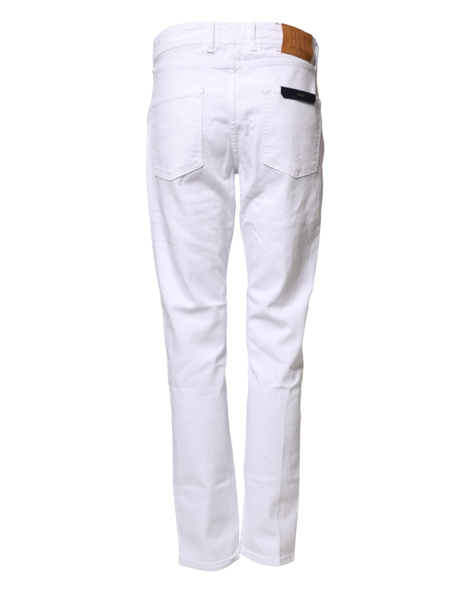 Briglia 1949 White Cotton Straight Fit Men Denim Trouser Jeans - RIMODA