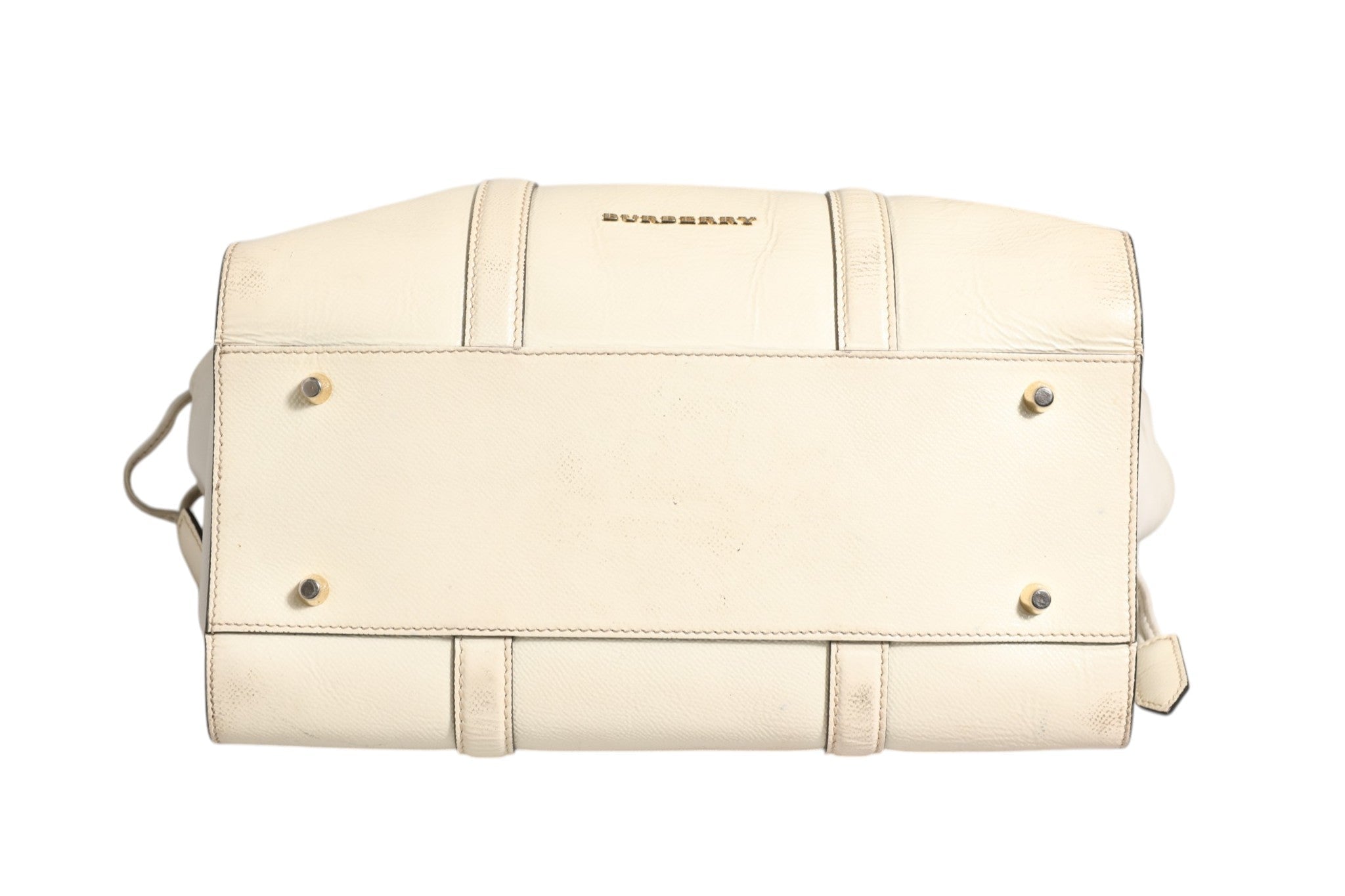 Burberry Chalk White Large Leather Tote Bag - RIMODA