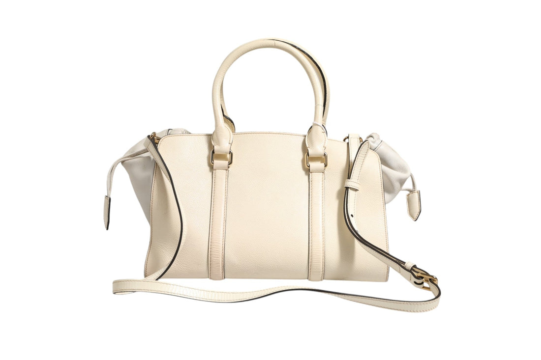 Burberry Chalk White Large Leather Tote Bag - RIMODA
