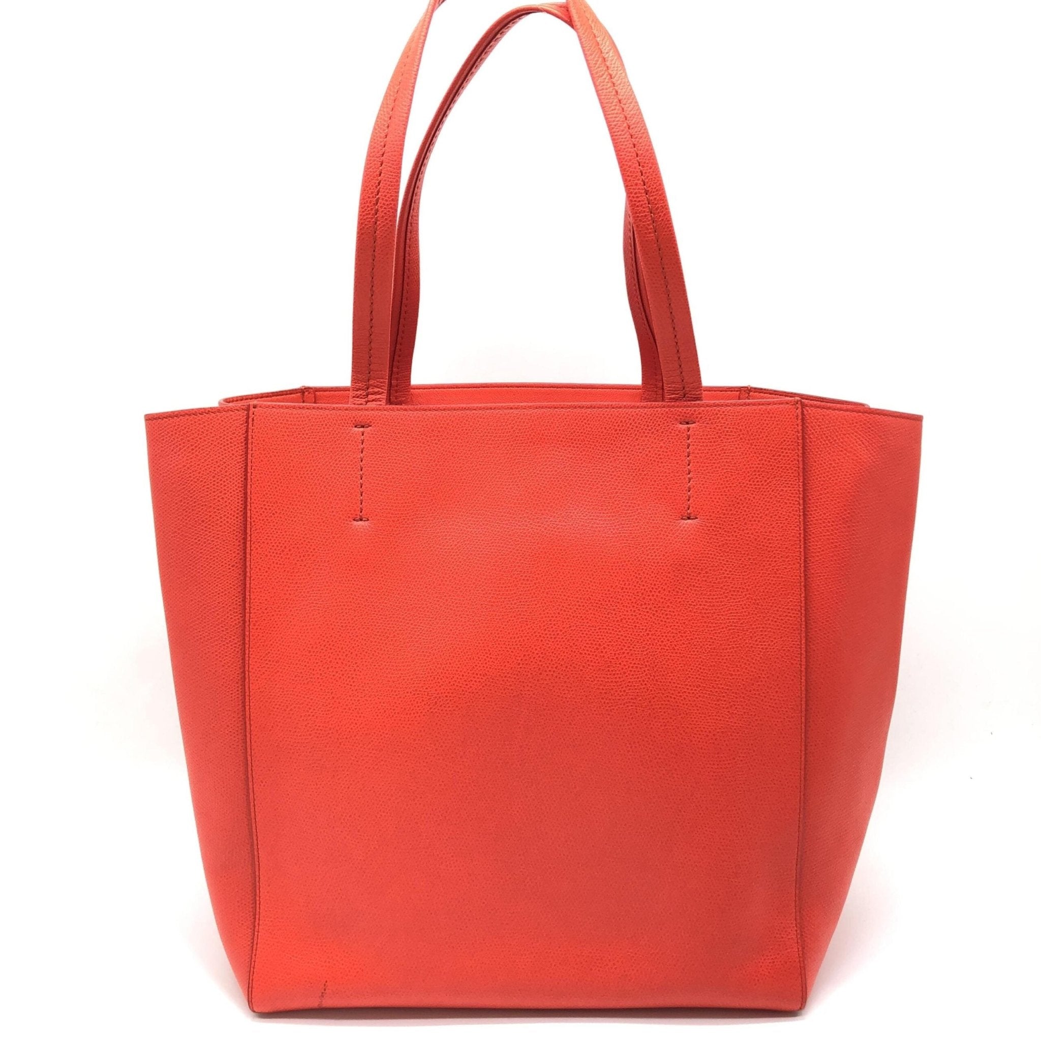 Celine Cabas Phantom Red Pebbled Leather Tote Bag - RIMODA
