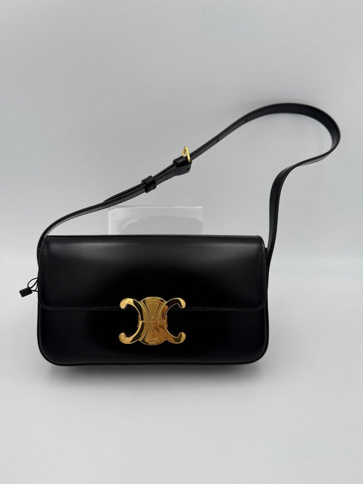 Celine CELINE CLAUDE TRIOMPHE Black Handbag - RIMODA