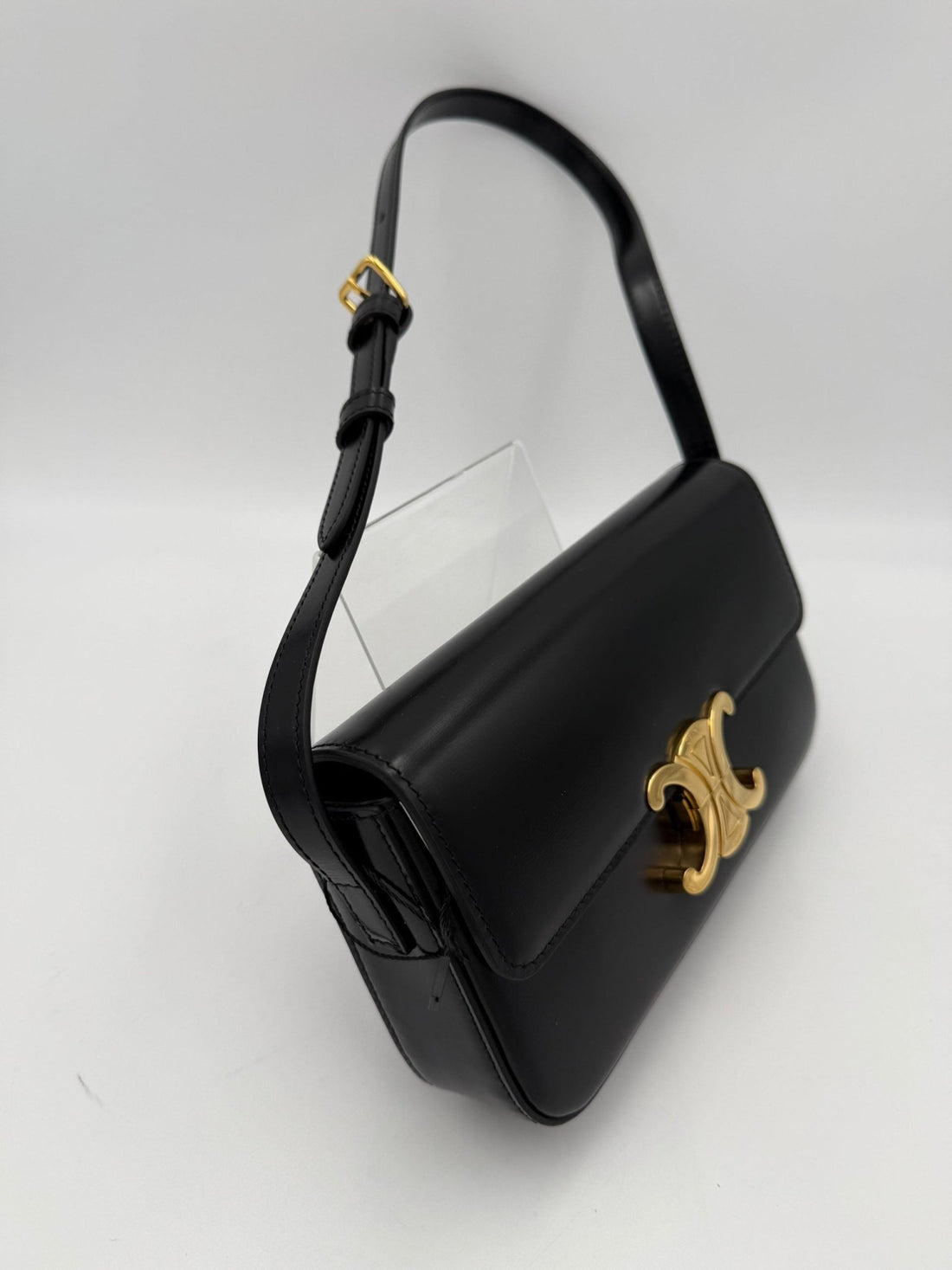 Celine CELINE CLAUDE TRIOMPHE Black Handbag - RIMODA