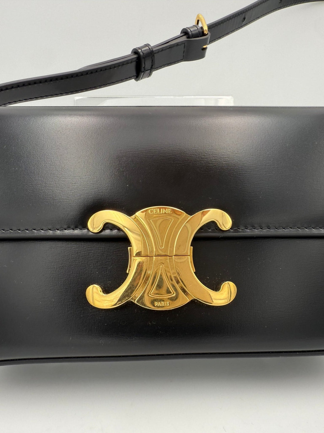 Celine CELINE CLAUDE TRIOMPHE Black Handbag - RIMODA