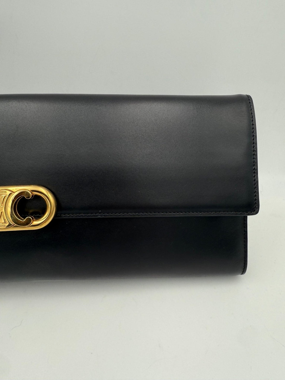 Celine CELINE TRIOMPHE Black Clutch - RIMODA