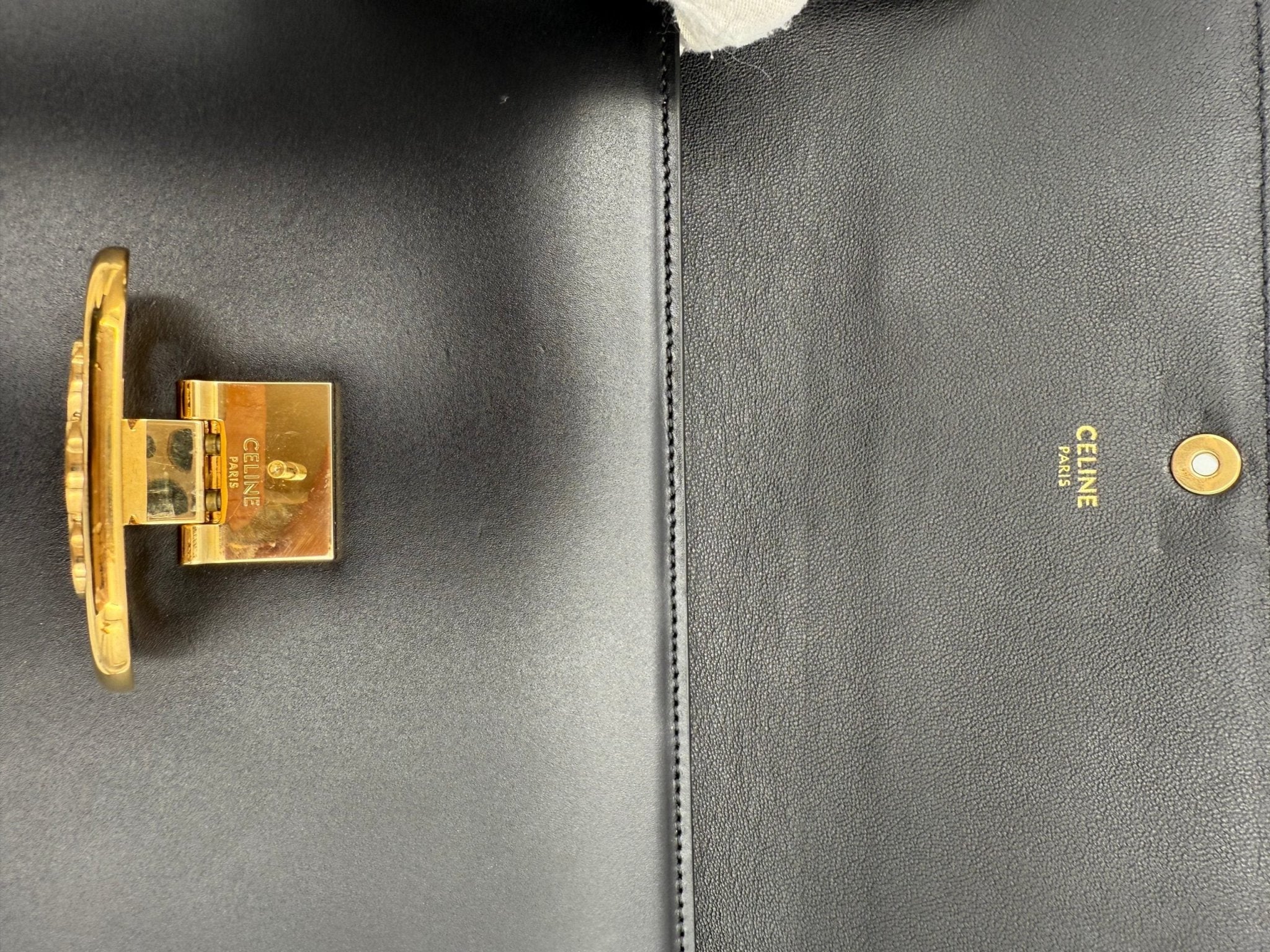 Celine CELINE TRIOMPHE Black Clutch - RIMODA