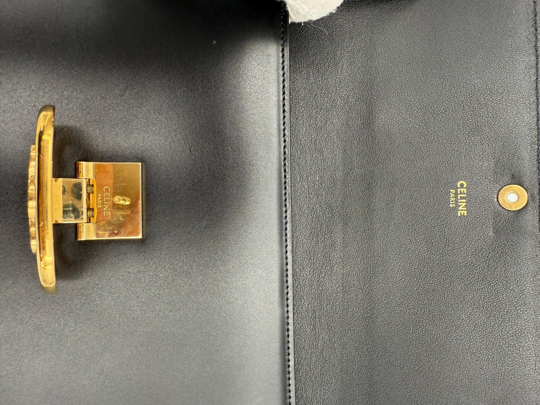 Celine CELINE TRIOMPHE Black Clutch - RIMODA