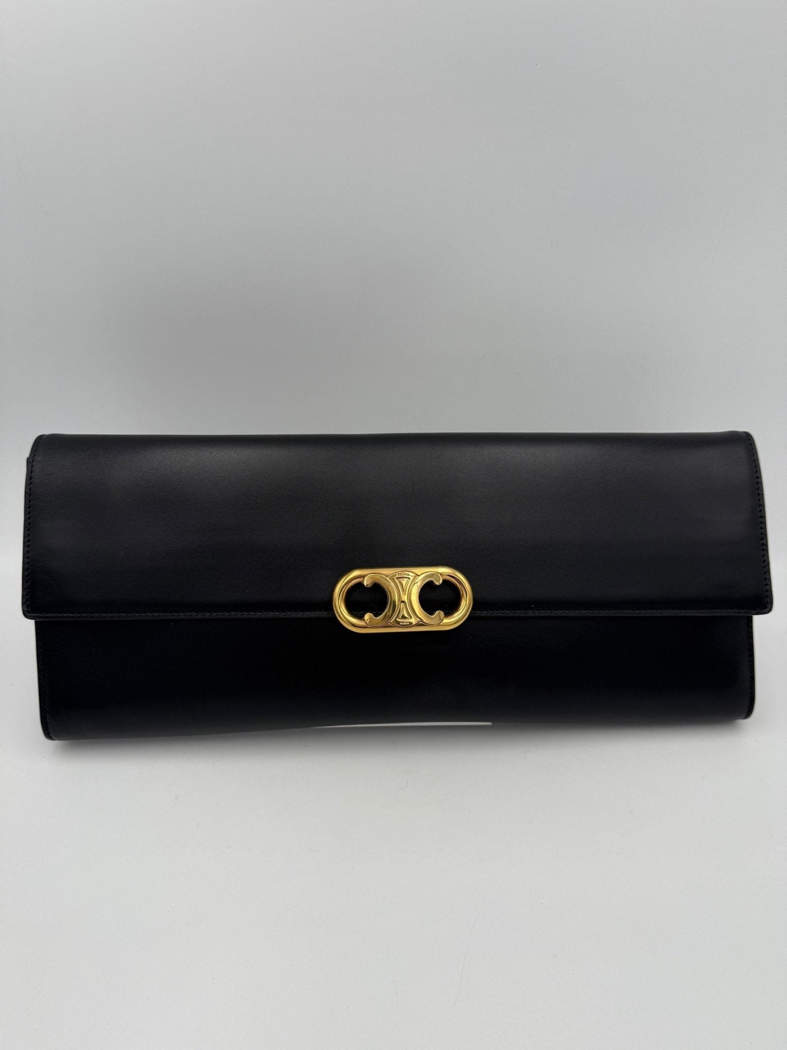 Celine CELINE TRIOMPHE Black Clutch - RIMODA