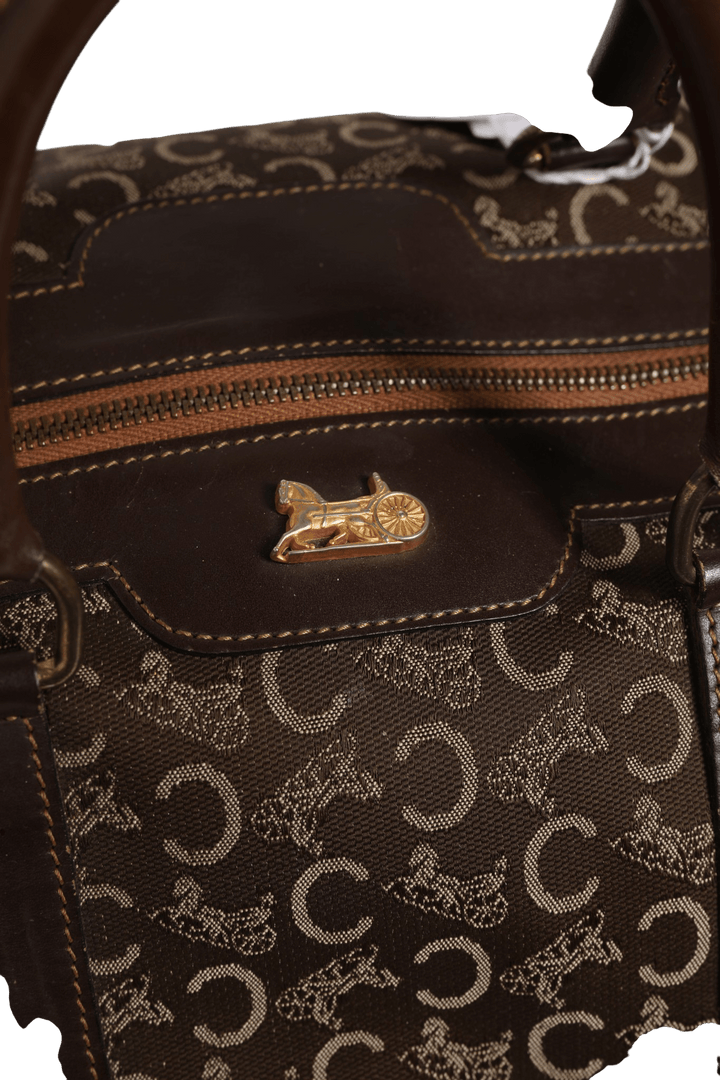 Celine Dark brown and Gold logo duffel - RIMODA