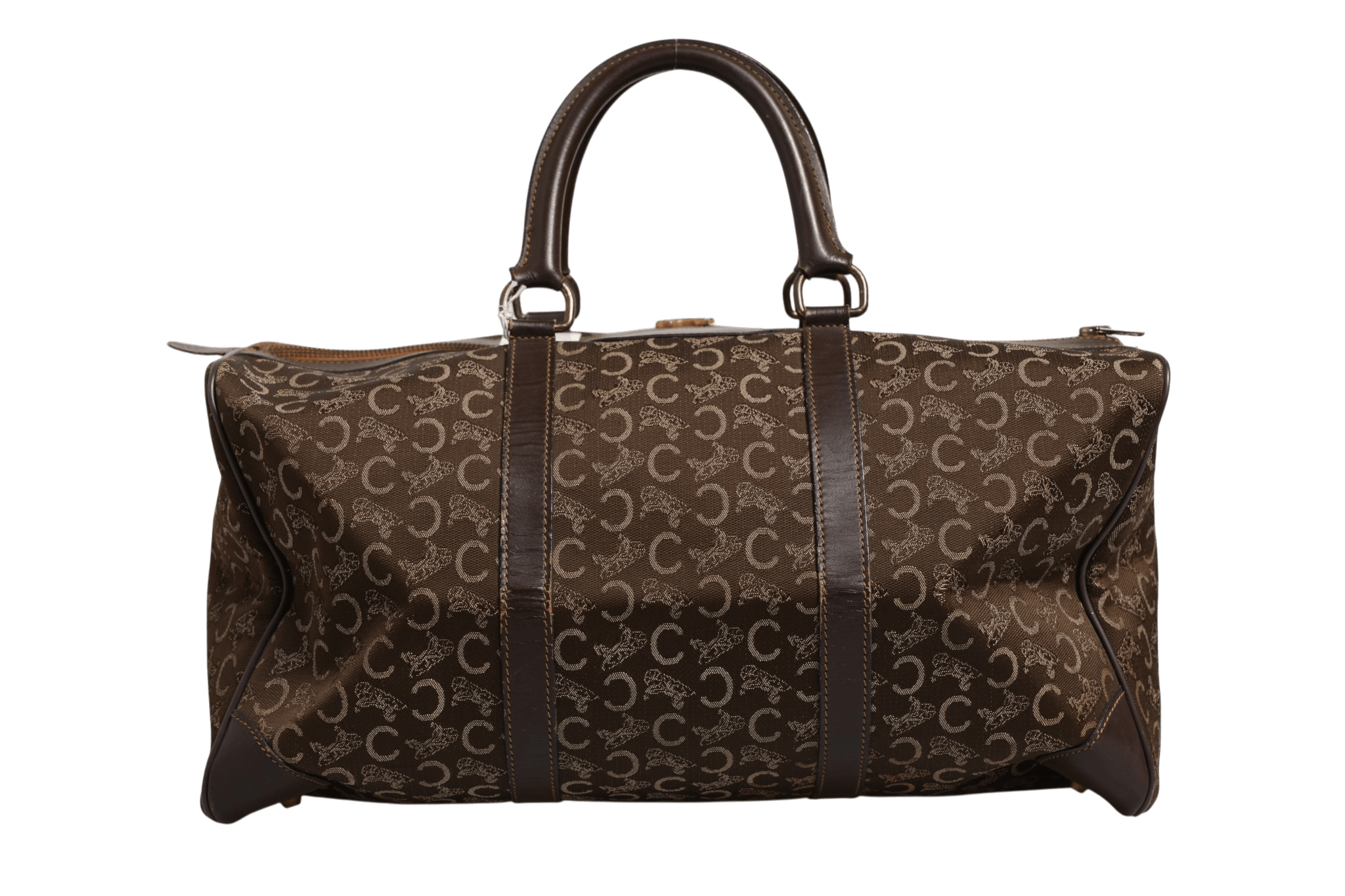 Celine Dark brown and Gold logo duffel - RIMODA