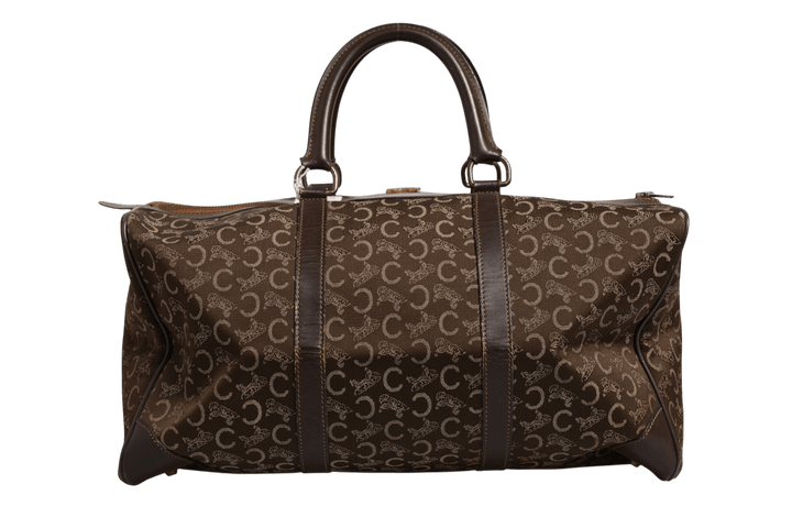 Celine Dark brown and Gold logo duffel - RIMODA