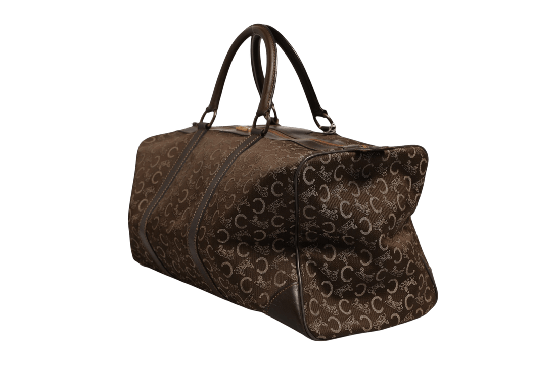 Celine Dark brown and Gold logo duffel - RIMODA